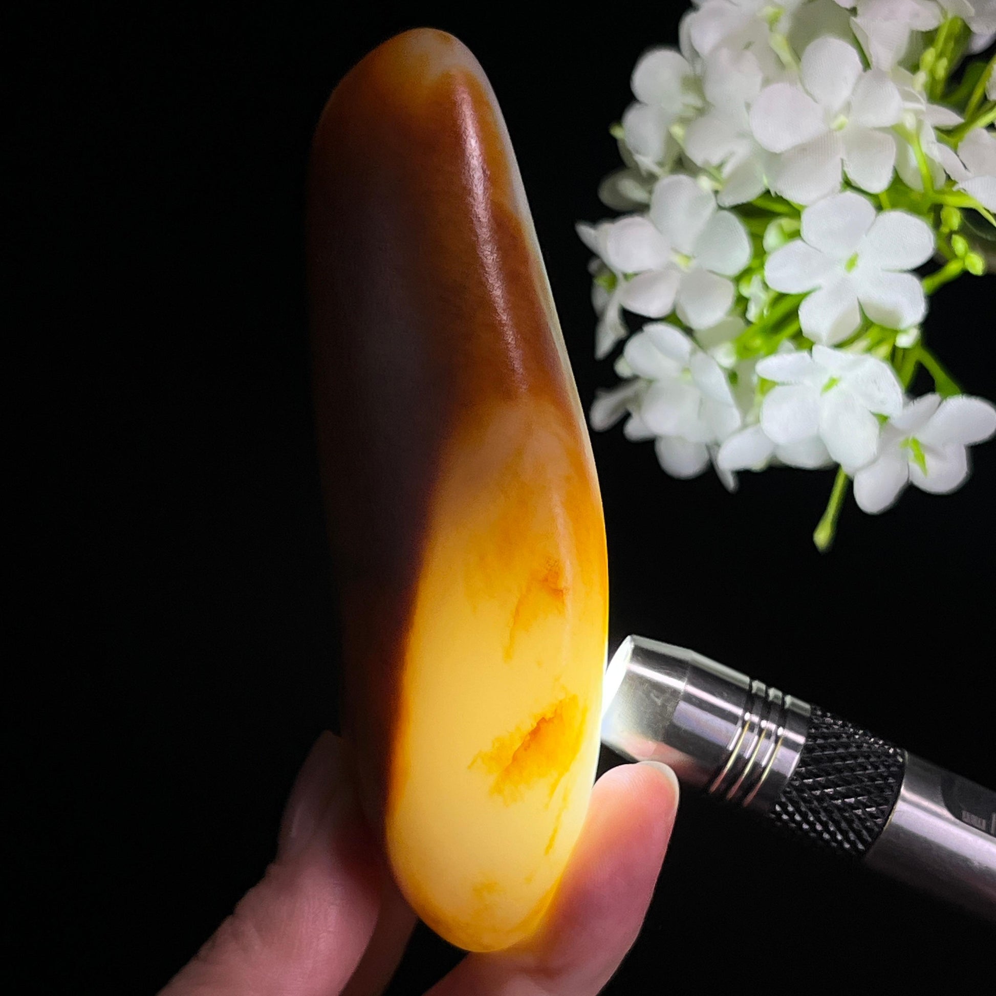 和田玉黄沁“金包银玺”收藏级金包银籽料（yc330268）