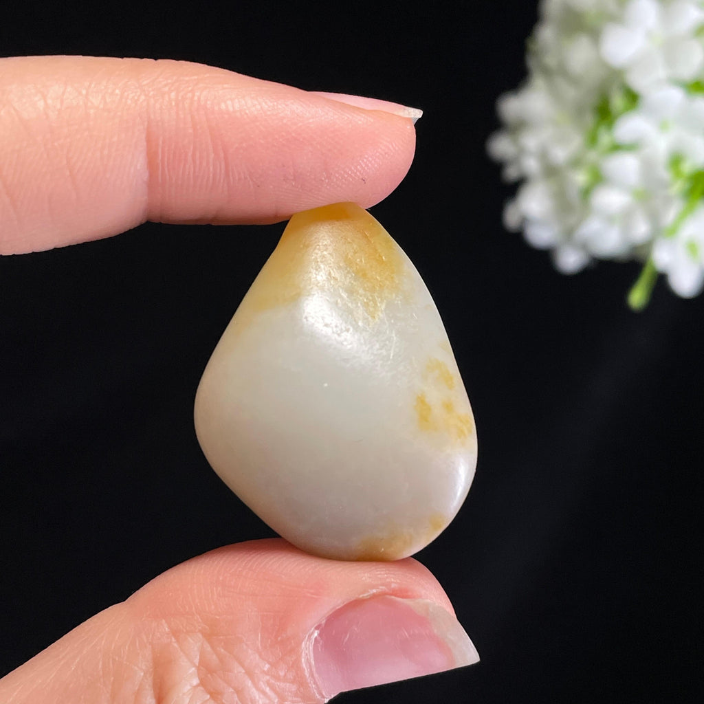 和田玉白玉“暖阳碎语”聚黄皮籽料（yc416509）