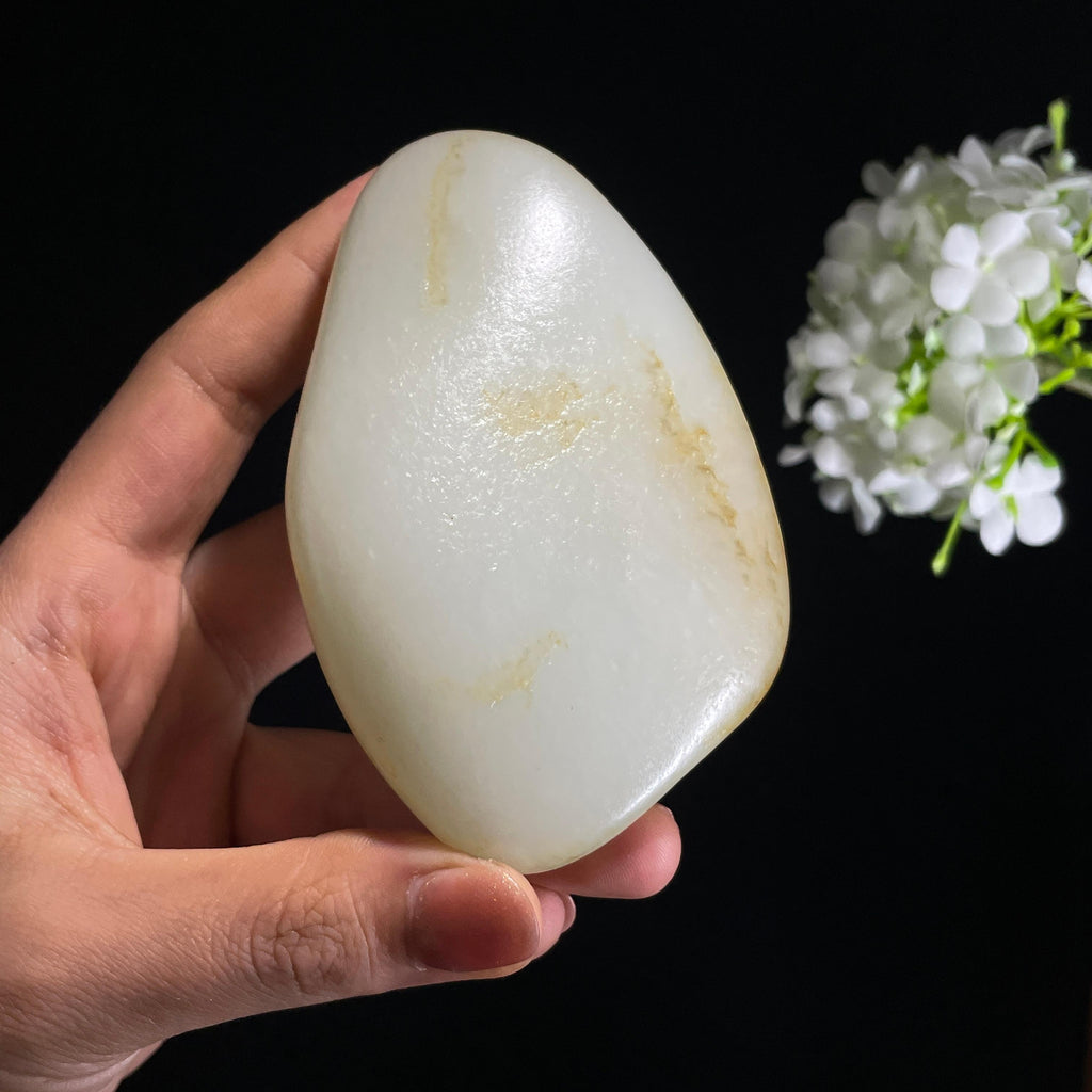 和田玉“金缕浮霜”白玉洒金皮籽料（yc426183）