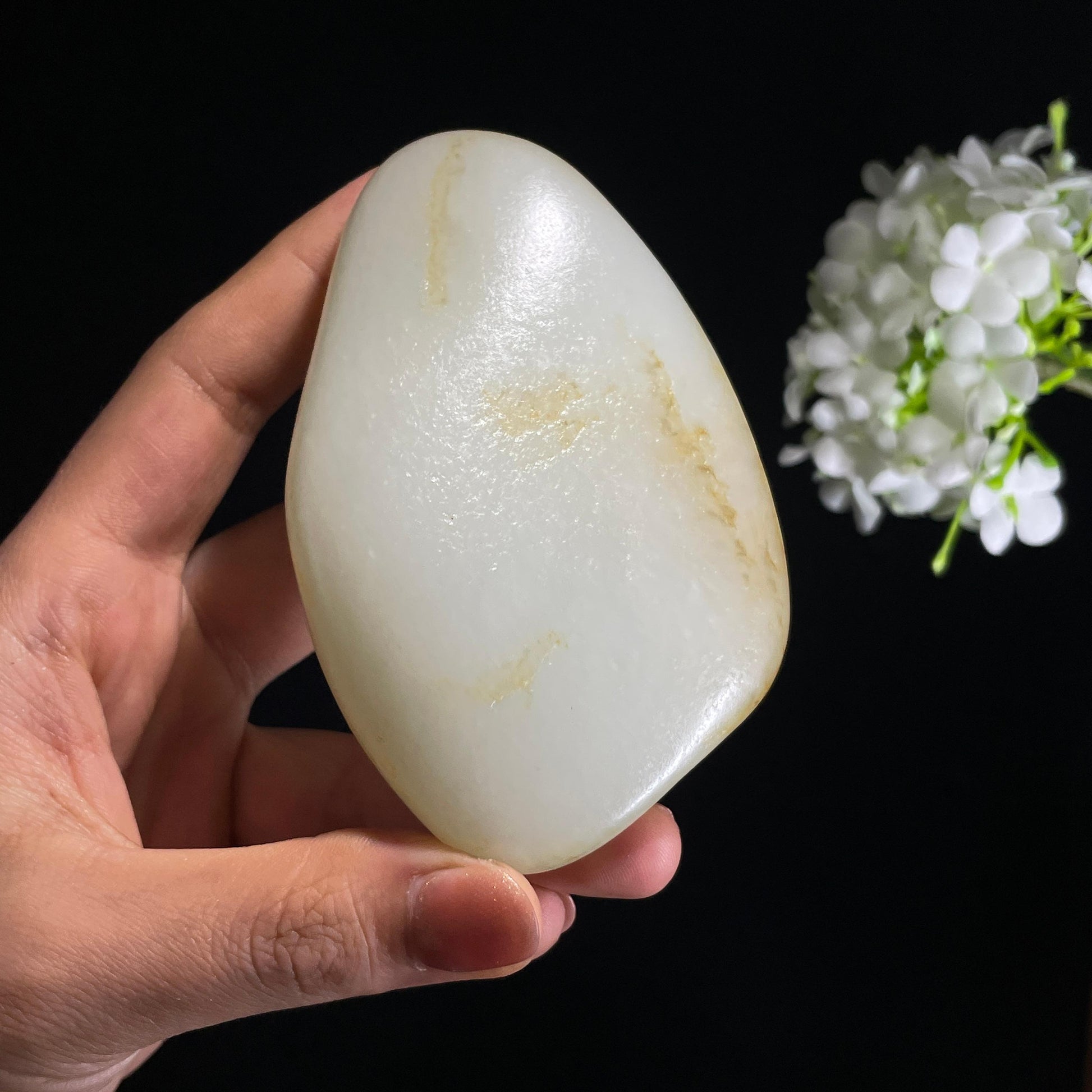和田玉“金缕浮霜”白玉洒金皮籽料（yc426183）