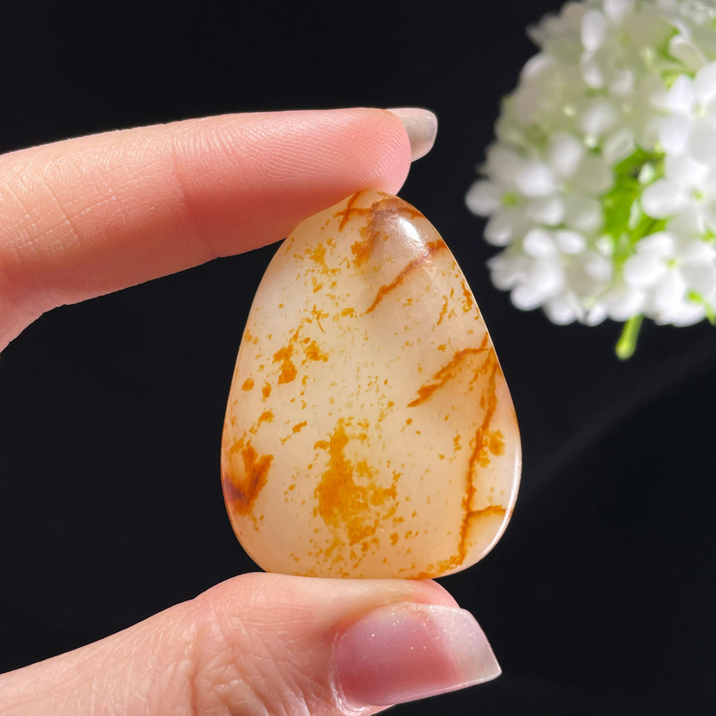 2026.4.28新疆天然和田玉“鸿运连年”聚红皮籽料一对（yc397777）