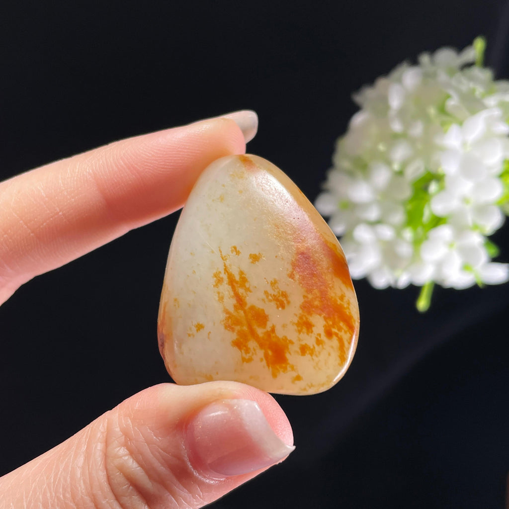 2026.4.28新疆天然和田玉“鸿运连年”聚红皮籽料一对（yc397777）