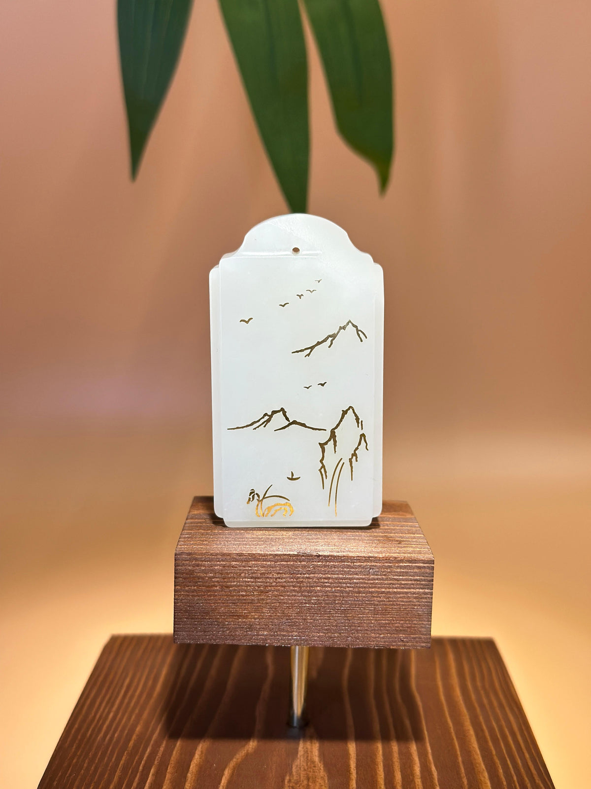 和田玉.籽料白玉文人山水挂件（yc772399）