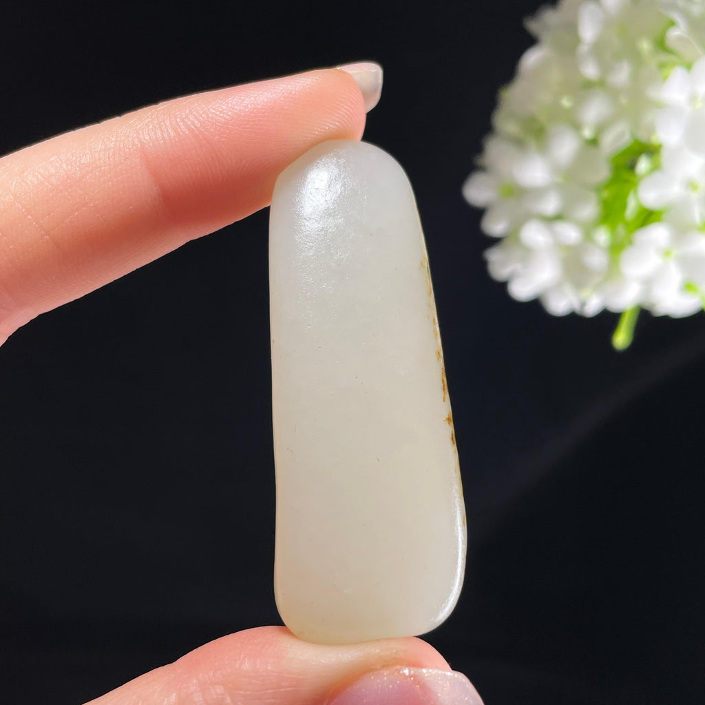 和田玉白玉“象牙凝脂”秋梨皮籽料（yc394043）