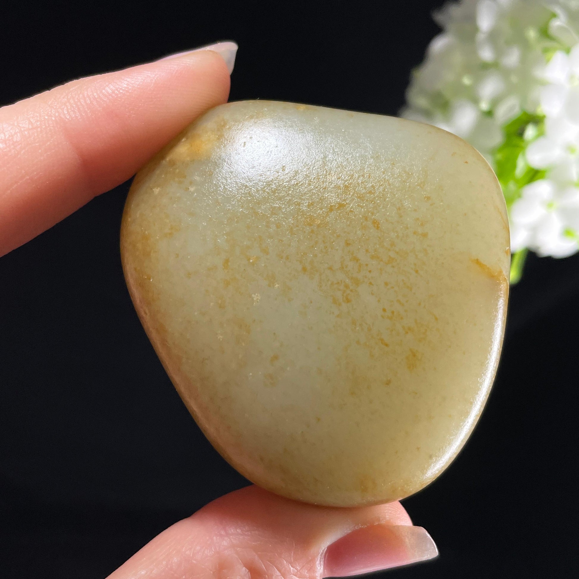 和田玉青白玉“秋晖覆空”洒金皮籽料（yc394243）