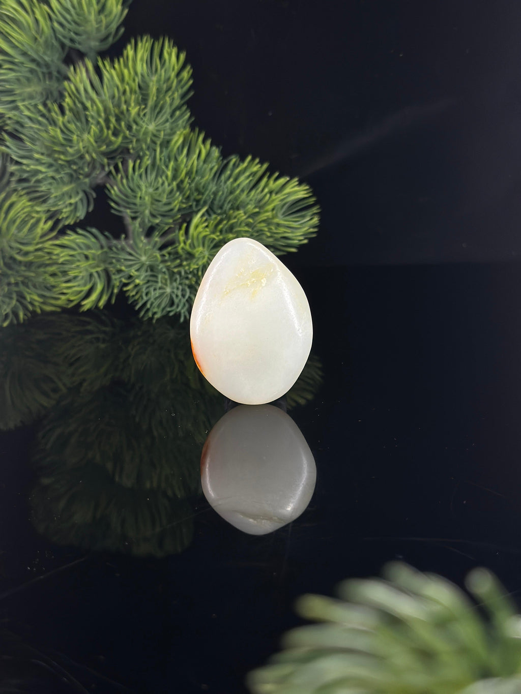 新疆和田玉白玉洒红皮挂件籽（yc472139）