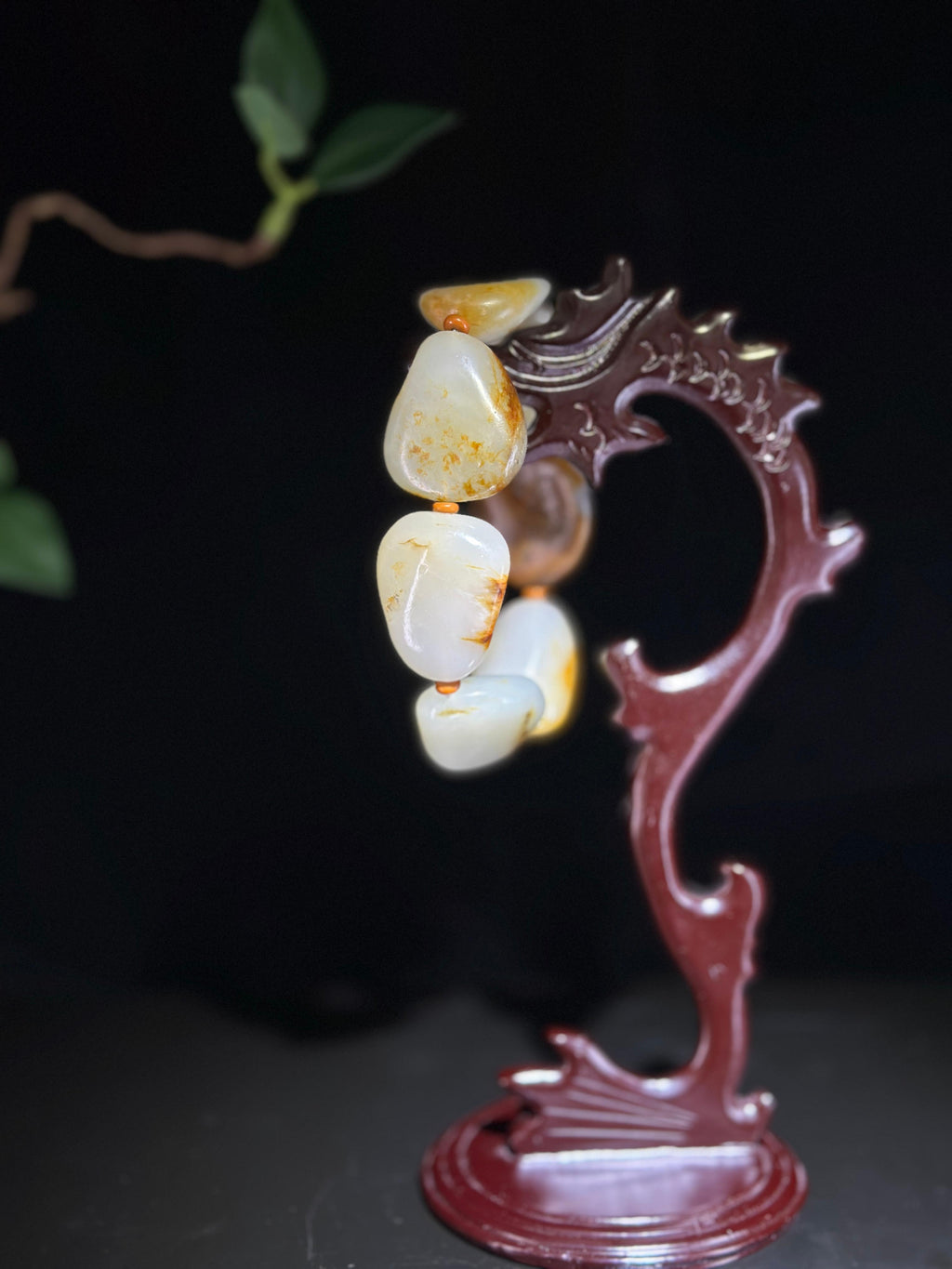 和田玉.洒金皮籽料手串（7颗）（yc780125）