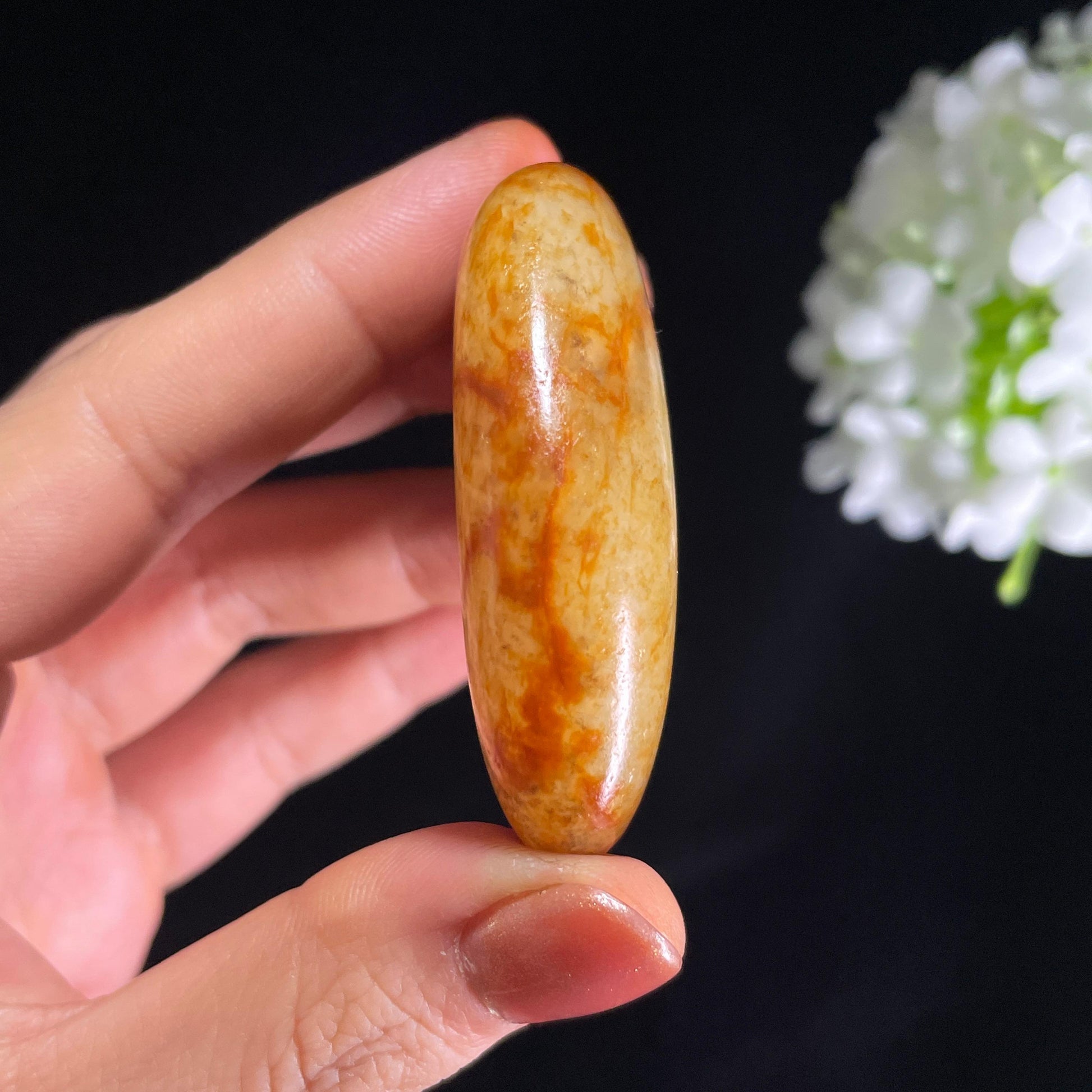 和田玉白玉“烬林凝晓”秋梨皮红皮籽料（yc385552）