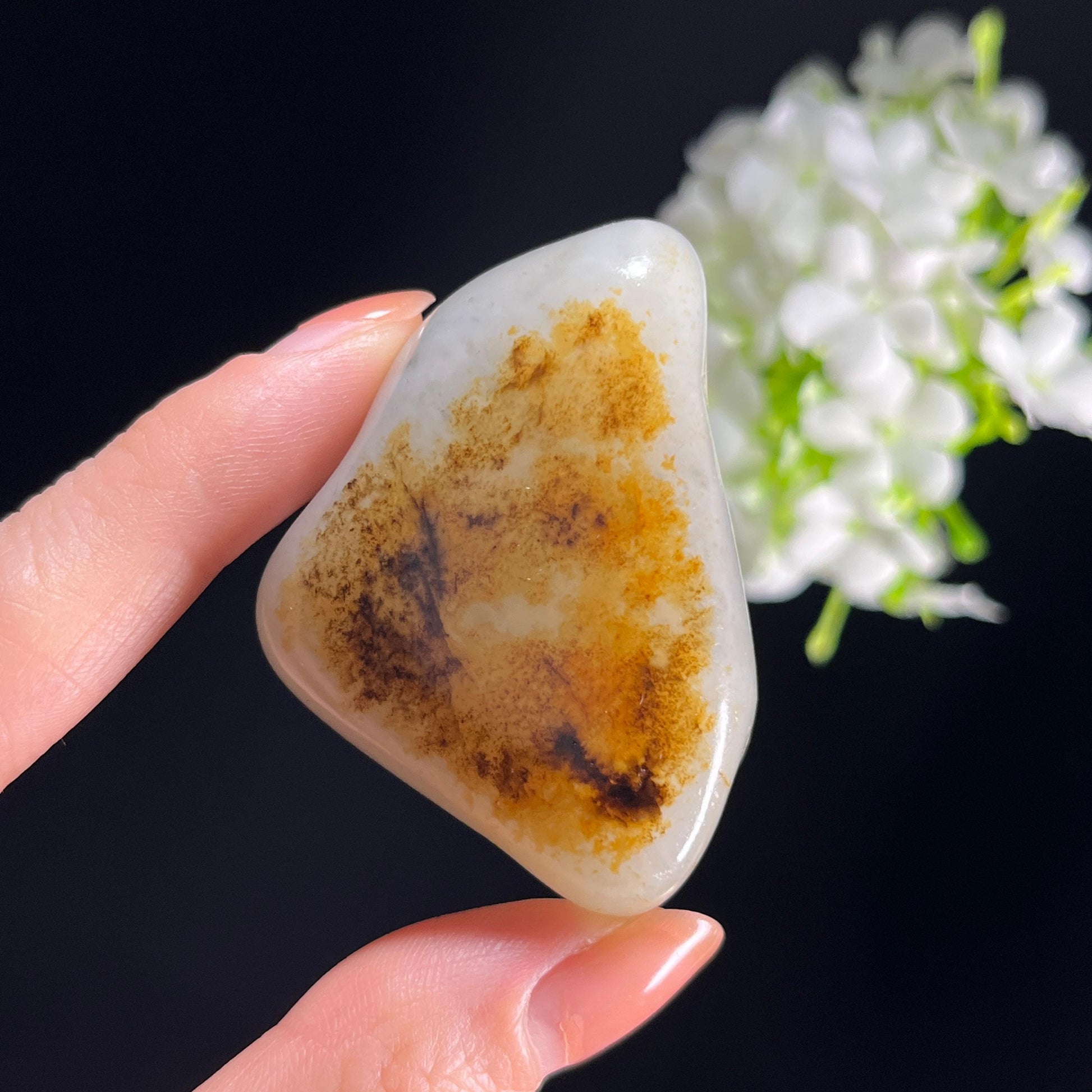 和田玉白玉“林壑凝烟”彩皮籽料（yc350959）
