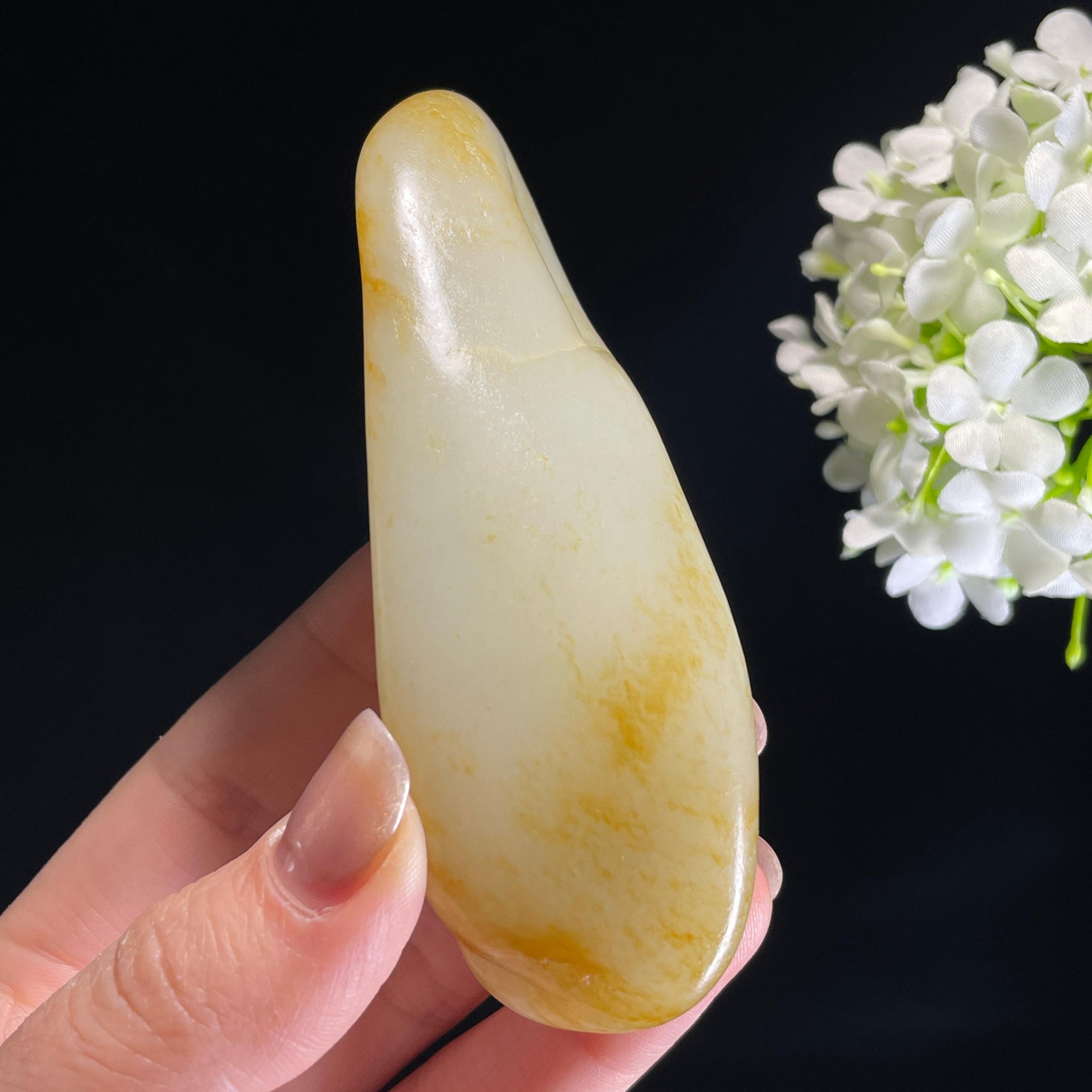 新疆天然和田玉“金风玉露”洒金皮籽料（yc317440）