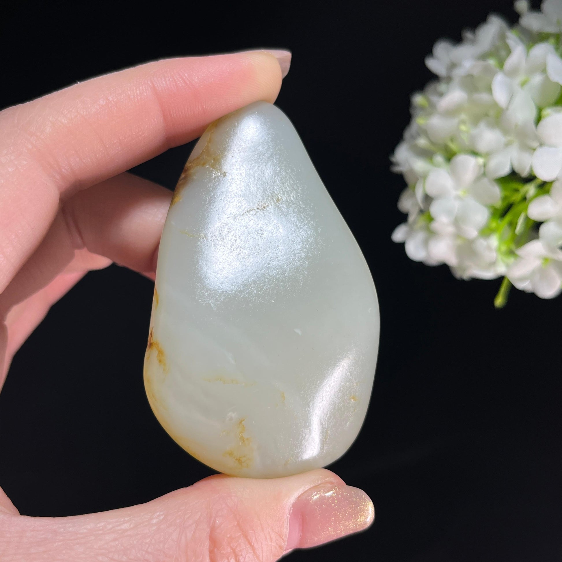 和田玉青白玉“松影横斜”洒金皮籽料（yc350232）