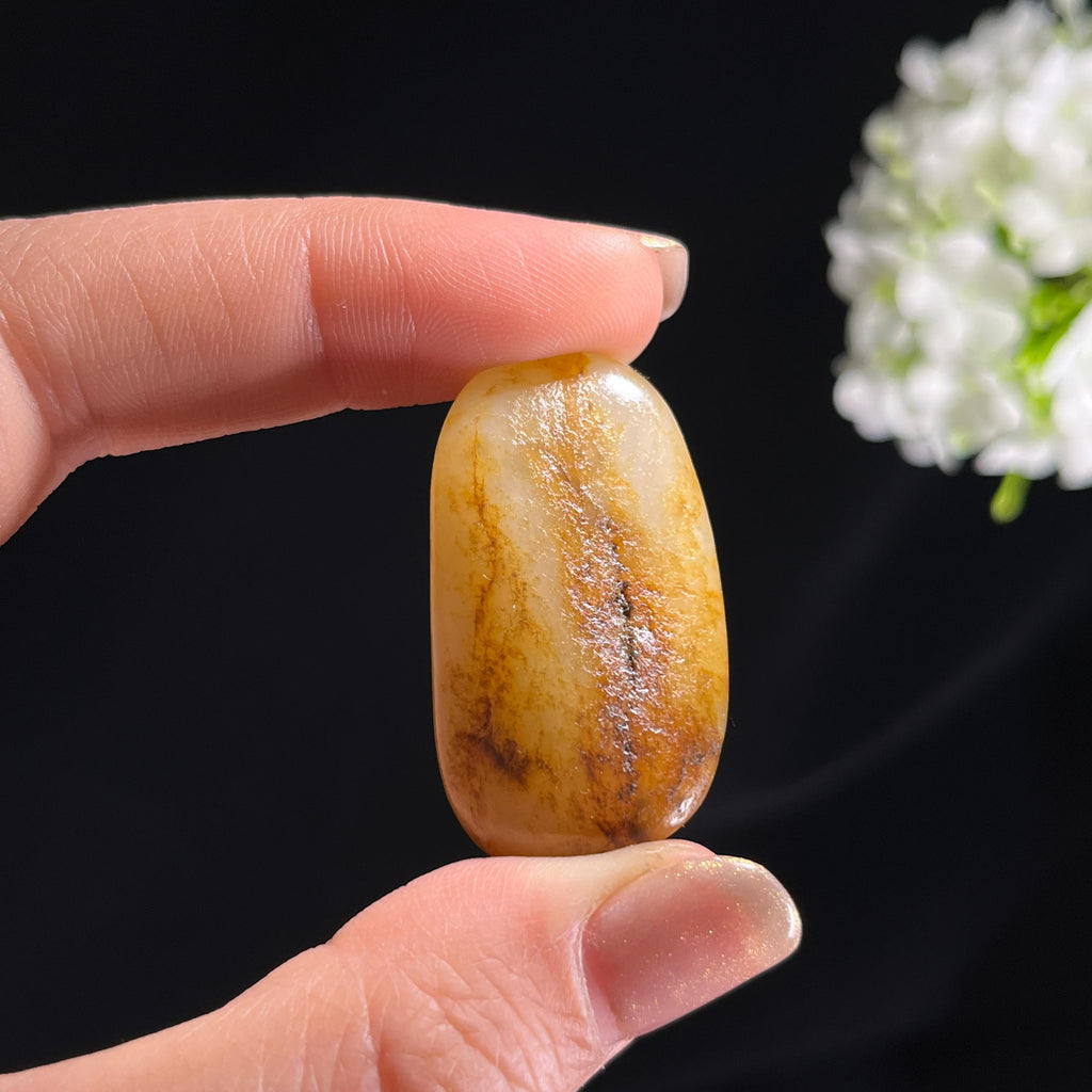 和田玉黄沁秋梨皮籽料原石（yc298006）