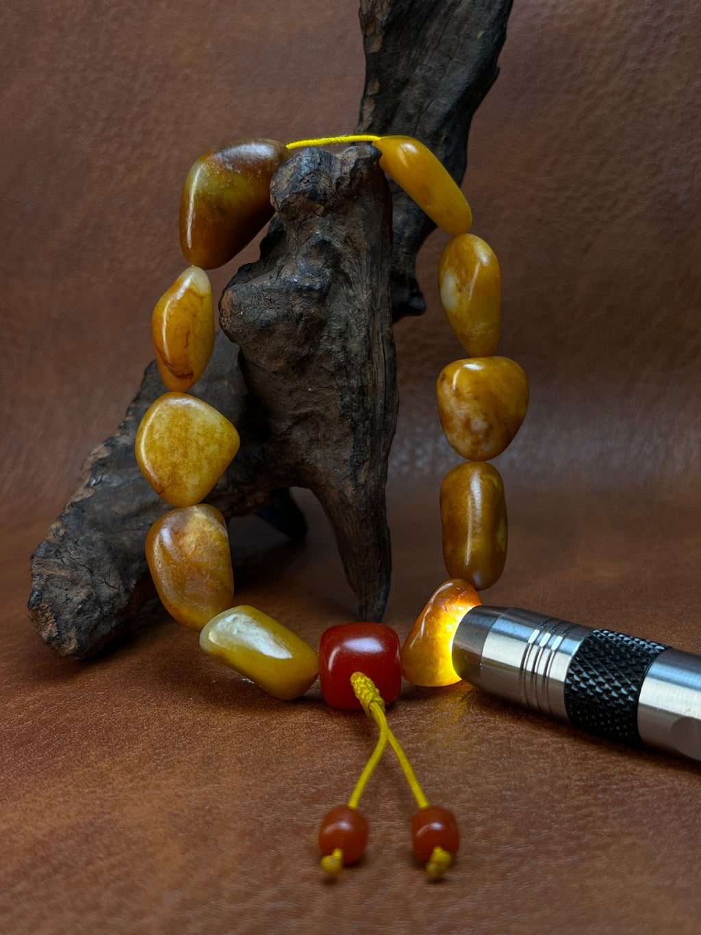 和田玉黄沁籽料手串（yc229082）