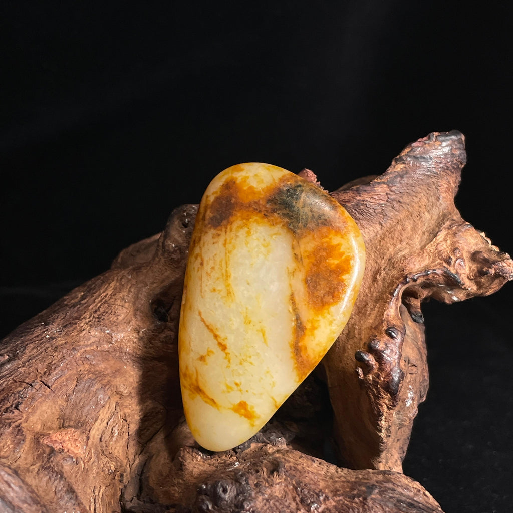和田玉白玉“丹霞漫玉”聚红皮籽料（yc417358）