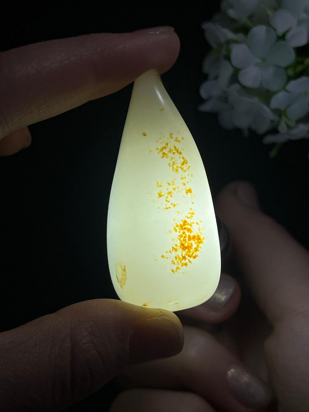 和田玉收藏级羊脂白玉洒金皮籽料原石（yc262752）