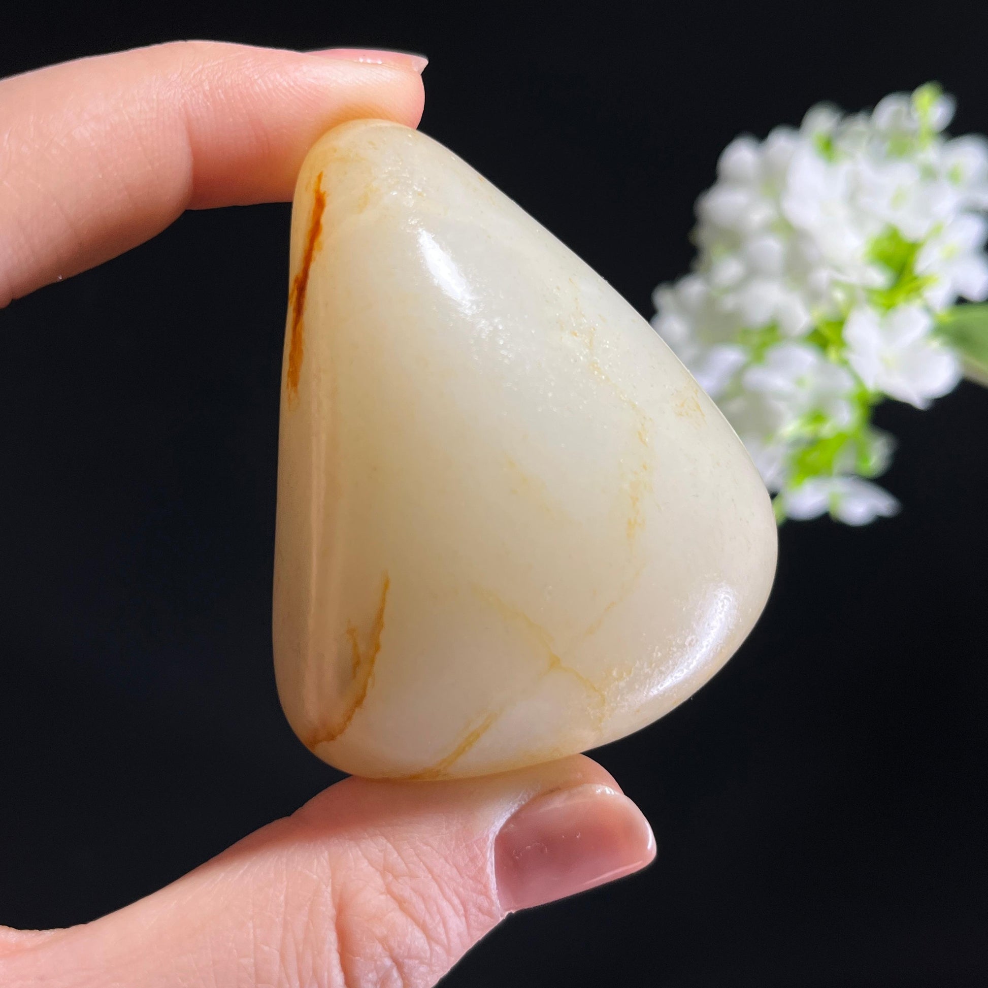 新疆天然和田玉白玉“金缕凝脂”洒金皮籽料原石（yc281507）