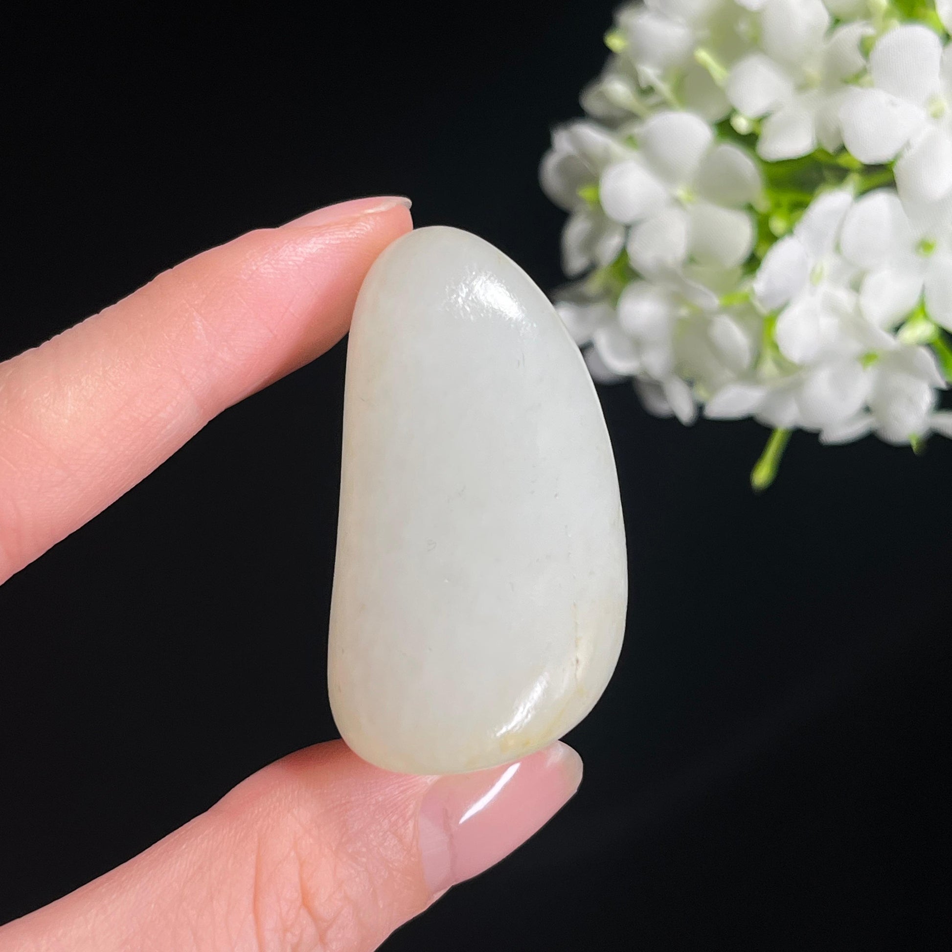 和田一级白玉“玉脂浅金籽”籽料原石（yc297676）