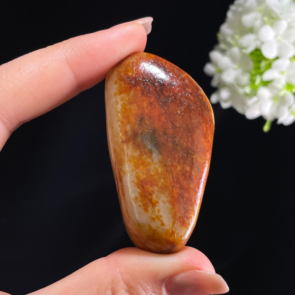 和田玉白玉“风过红原”聚红皮籽料（yc378996）