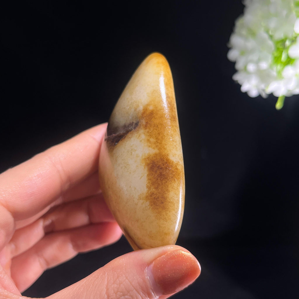 和田玉白玉“疏林残照”秋梨皮聚黑皮籽料（yc387458）