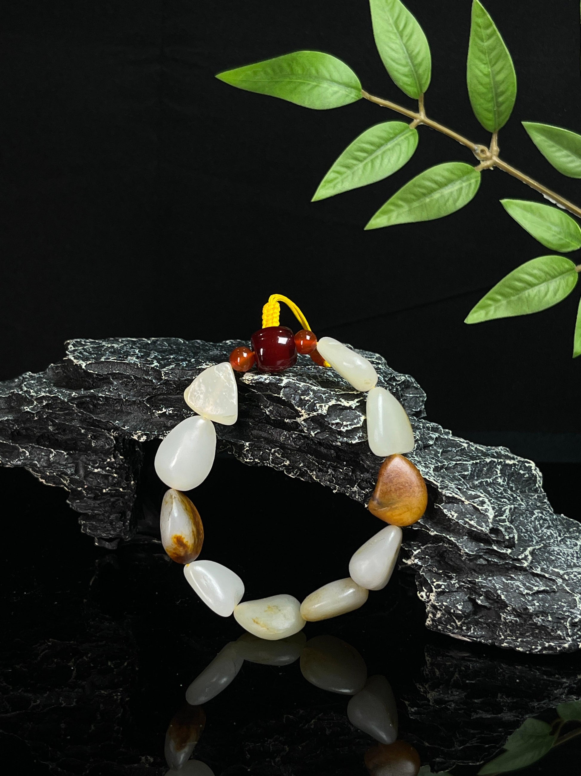 新疆和田玉天然籽料原石独籽手串手链（yc230508）