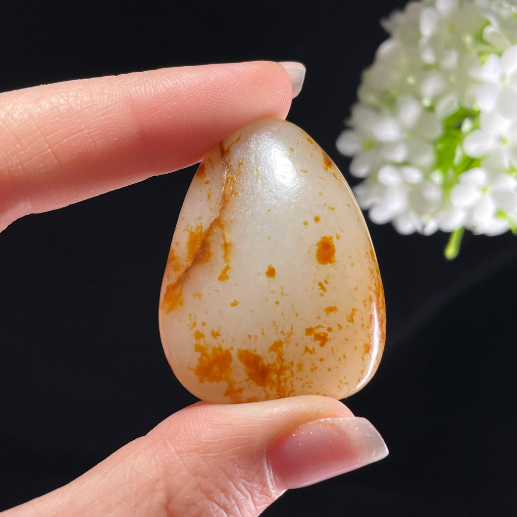 2026.4.28新疆天然和田玉“鸿运连年”聚红皮籽料一对（yc397777）