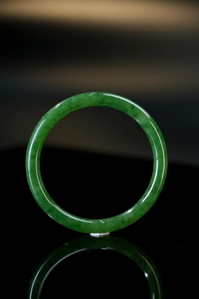 新疆天然和田玉碧玉手镯13（多圈口）（yc253312）