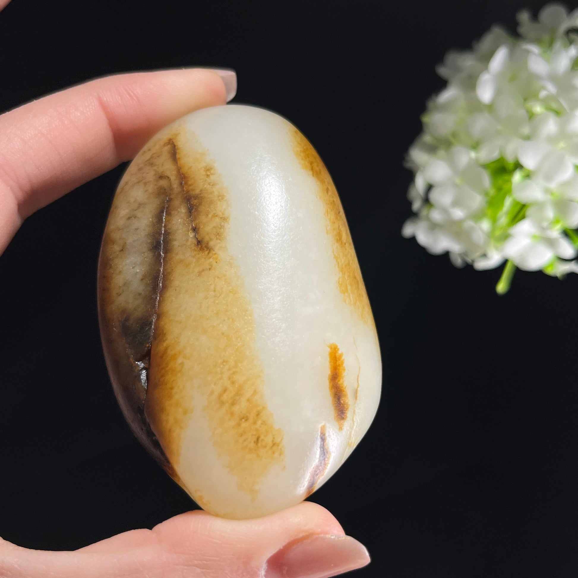 和田玉白玉“秋峰衔云”秋梨皮籽料（yc353874）