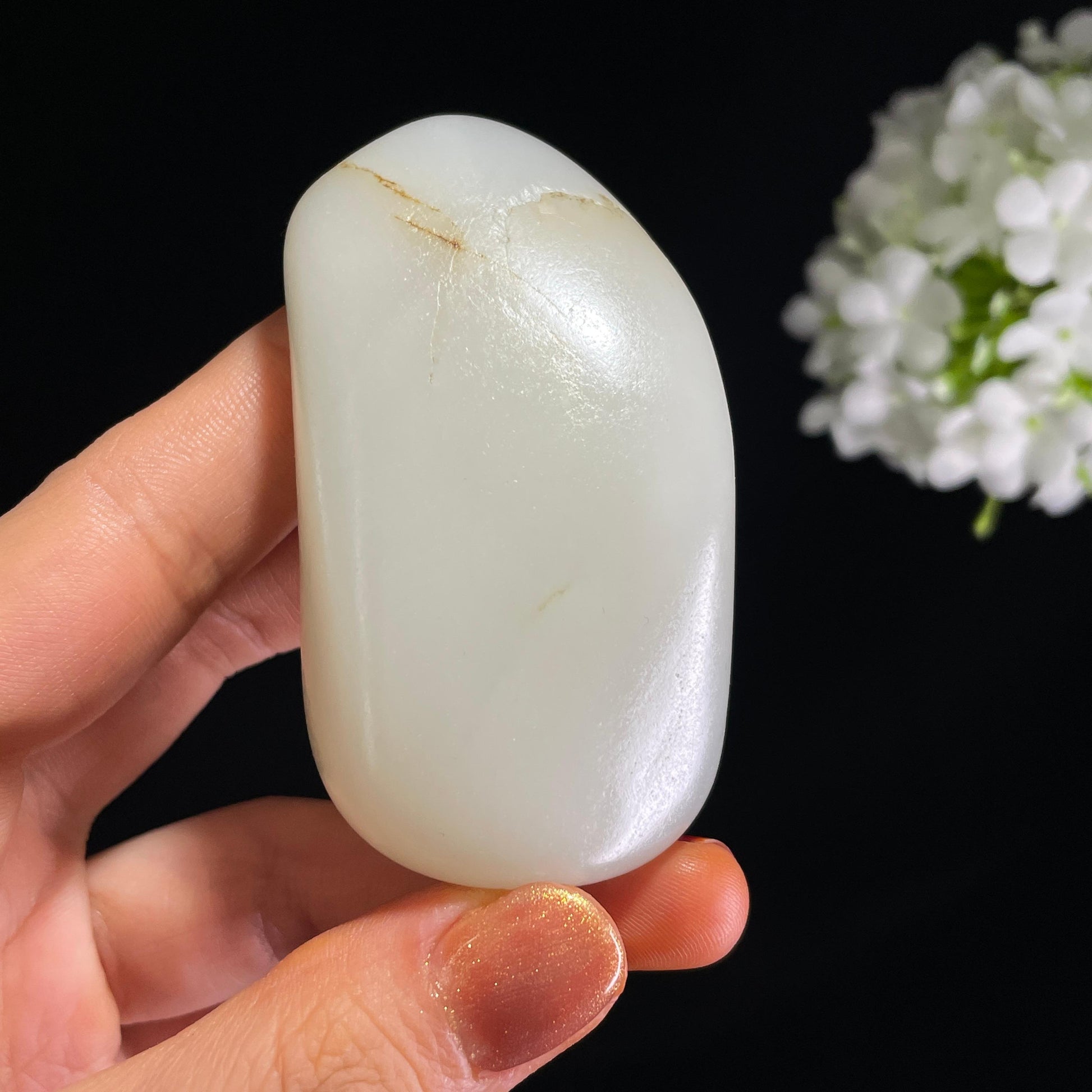 和田玉白玉“月魄凝脂”光白籽料（yc375001）