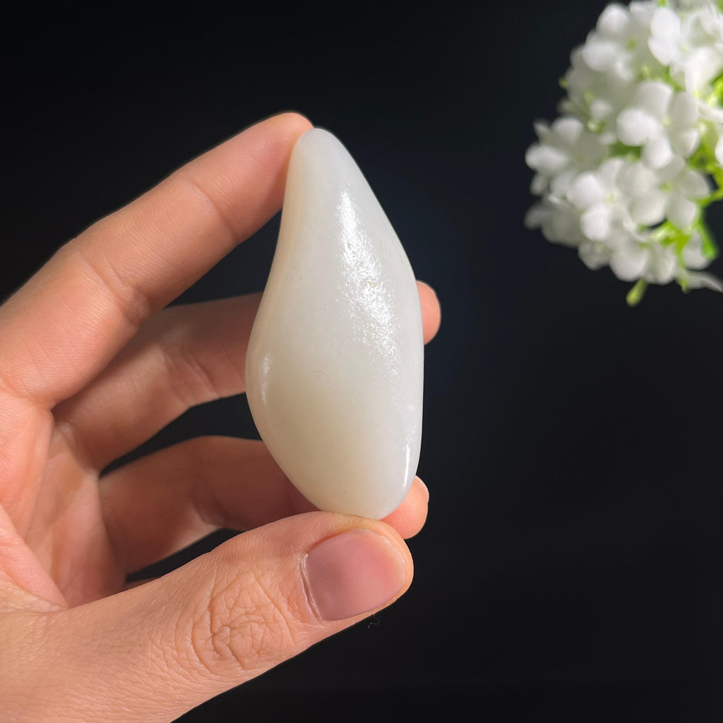 和田玉一级白“璞玉清月”光白籽料（yc295475）