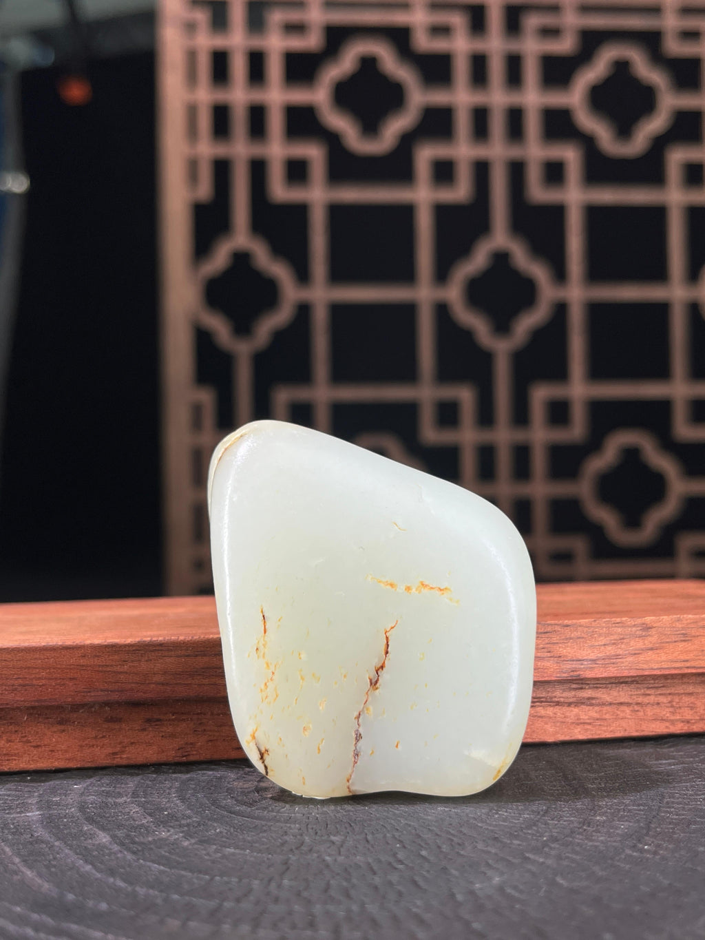 新疆和田玉白玉籽料原石洒金皮挂件6（yc233949）