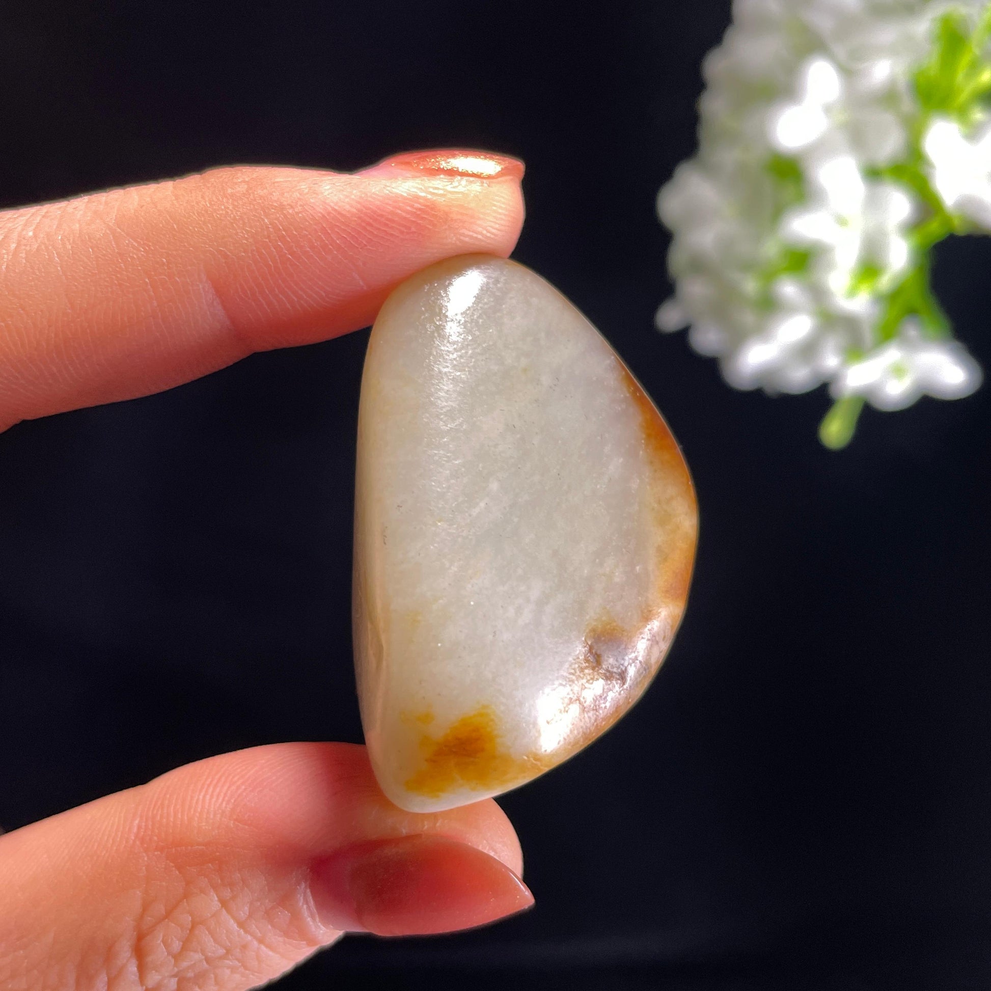 新疆天然和田玉黑红皮籽料（yc403809）
