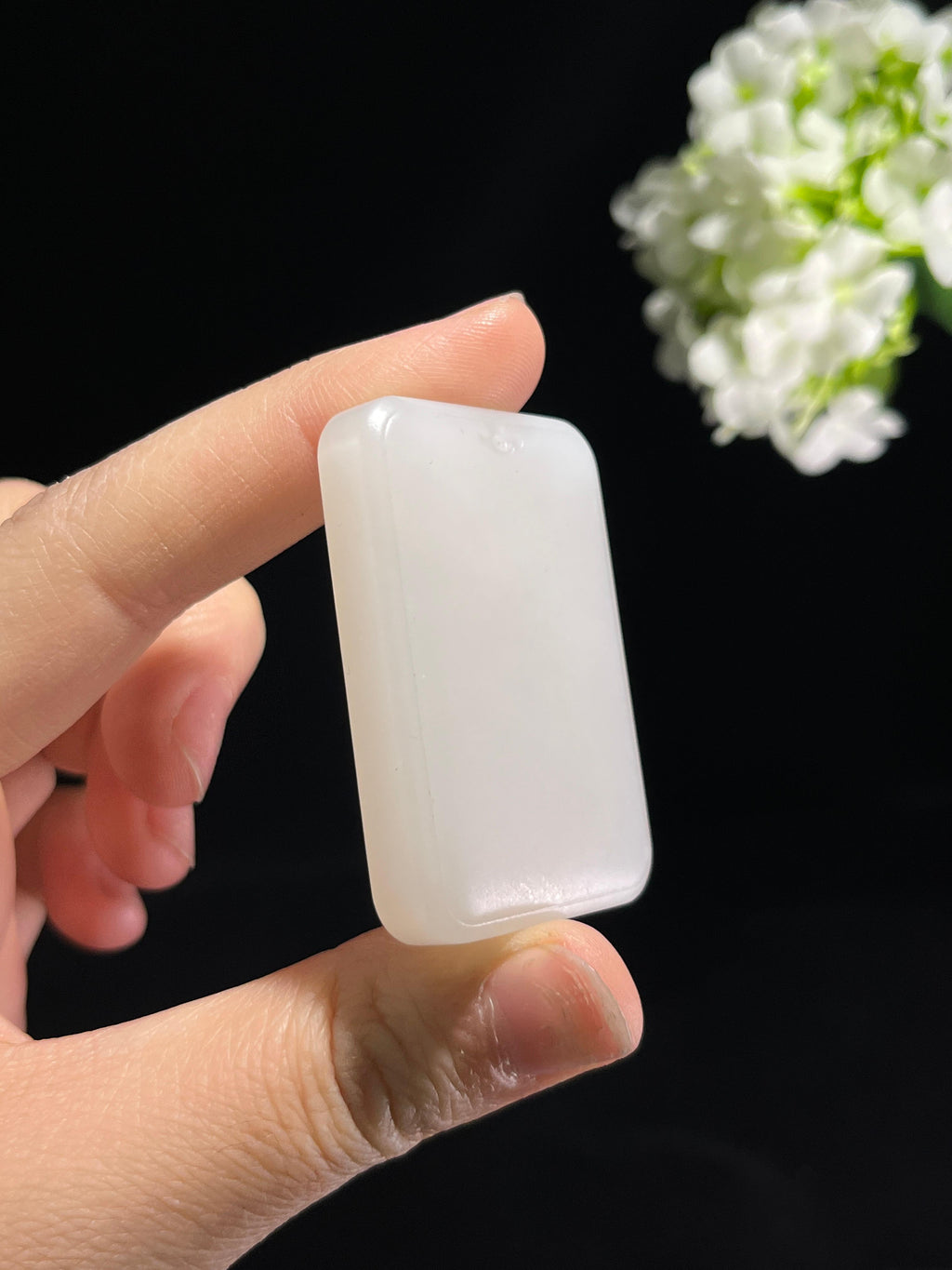 和田玉白玉方形无事牌（yc257296）