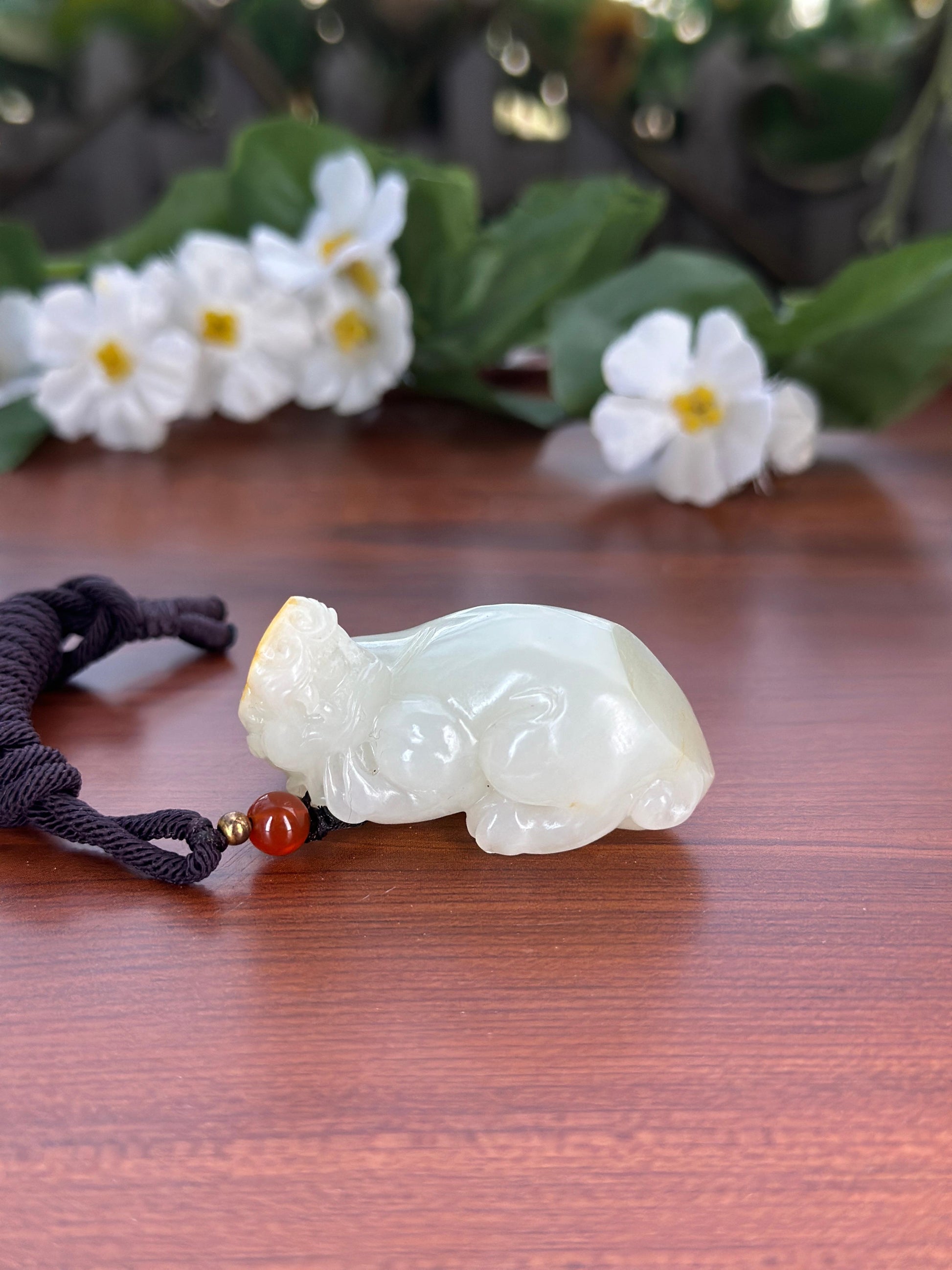 新疆和田玉洒金皮籽料貔貅挂件（yc709335）