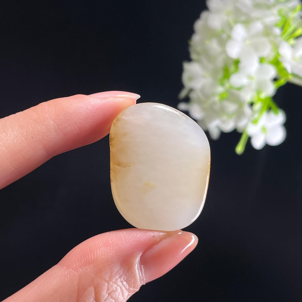 和田玉“金点凝霜”白玉洒金皮籽料（yc422626）