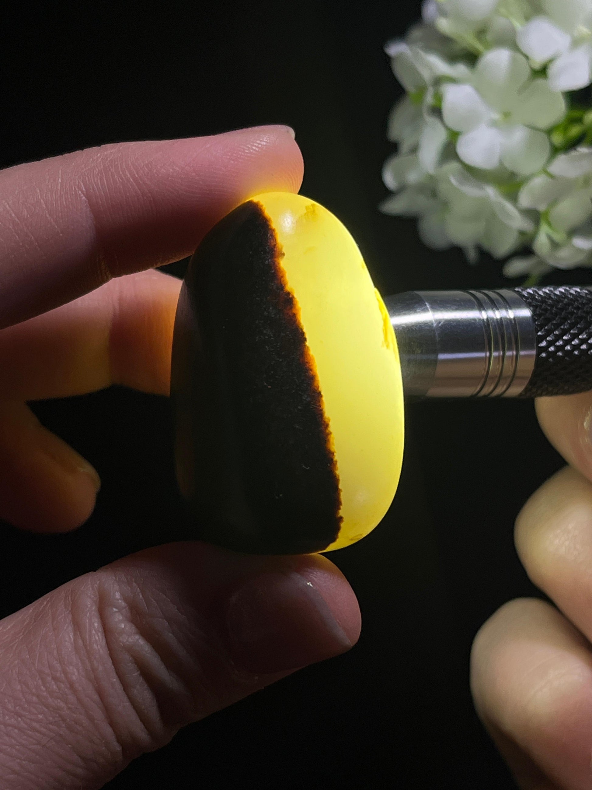 和田玉收藏级聚黑皮籽料原石（yc262746）