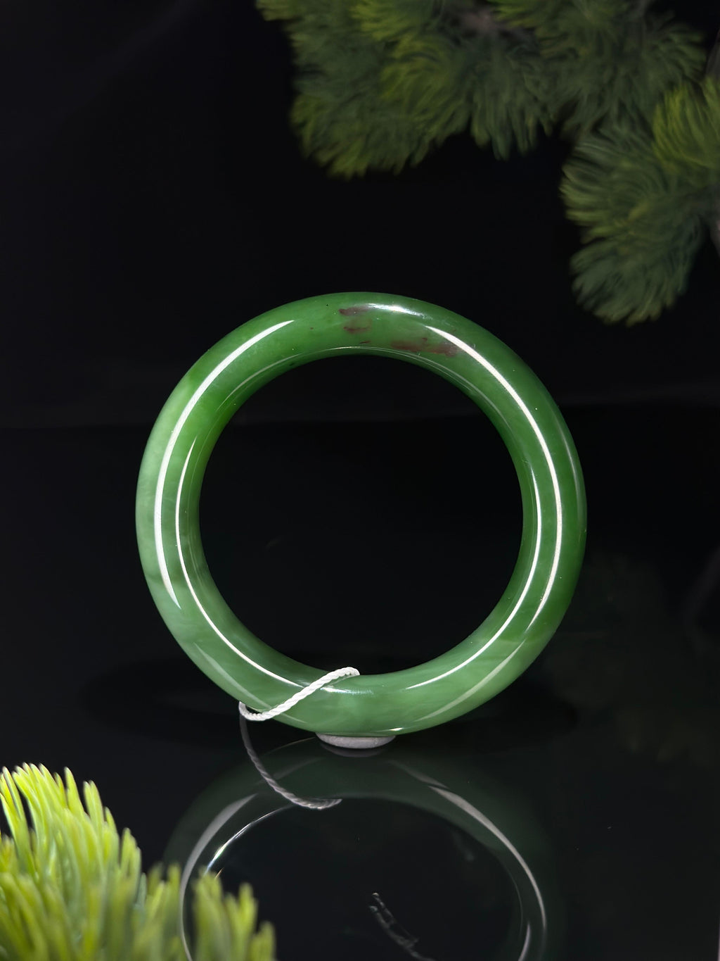 和田玉老料红皮碧玉珍品平安镯（卡58）（yc526314）