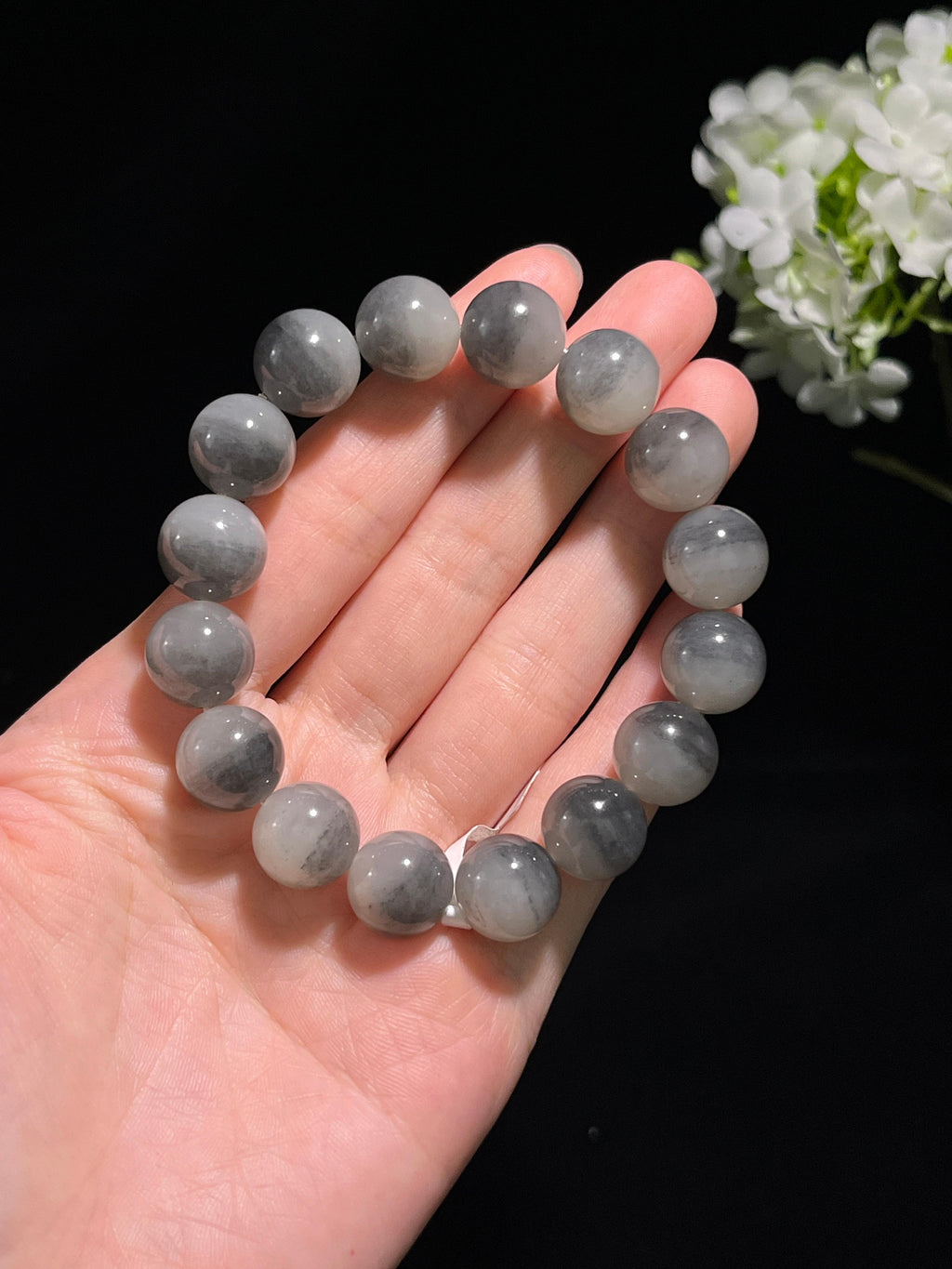 和田玉青花手串（卡12）（yc246349）