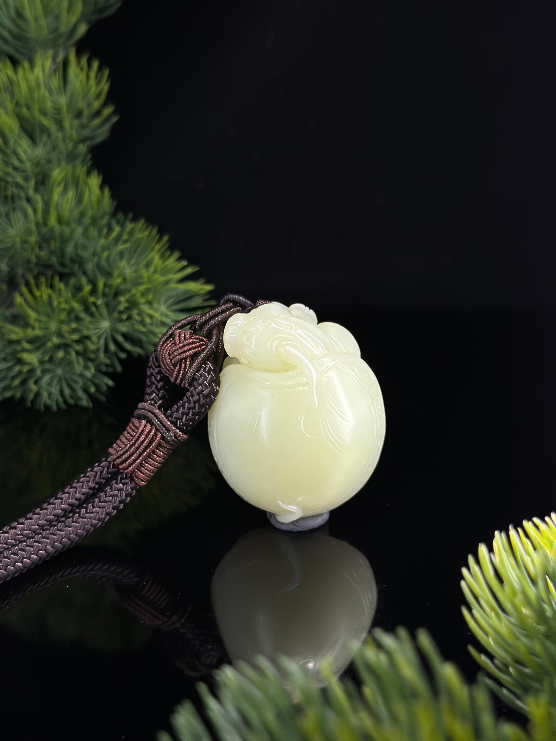 和田玉高品质黄口龙龟挂件（yc484454）