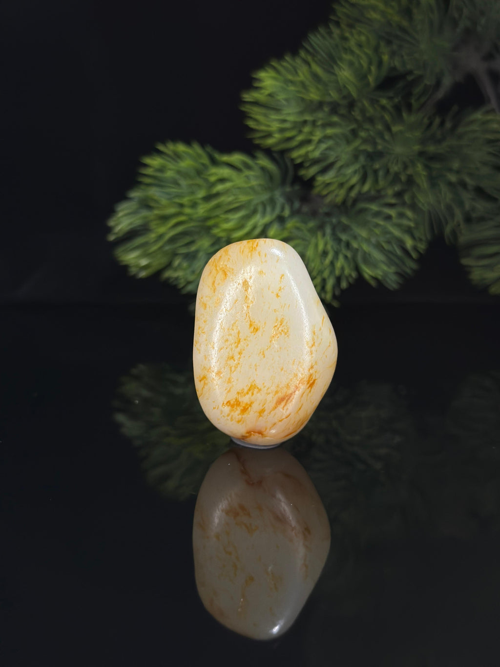 新疆和田玉精品白玉洒金皮挂件籽（yc536811）