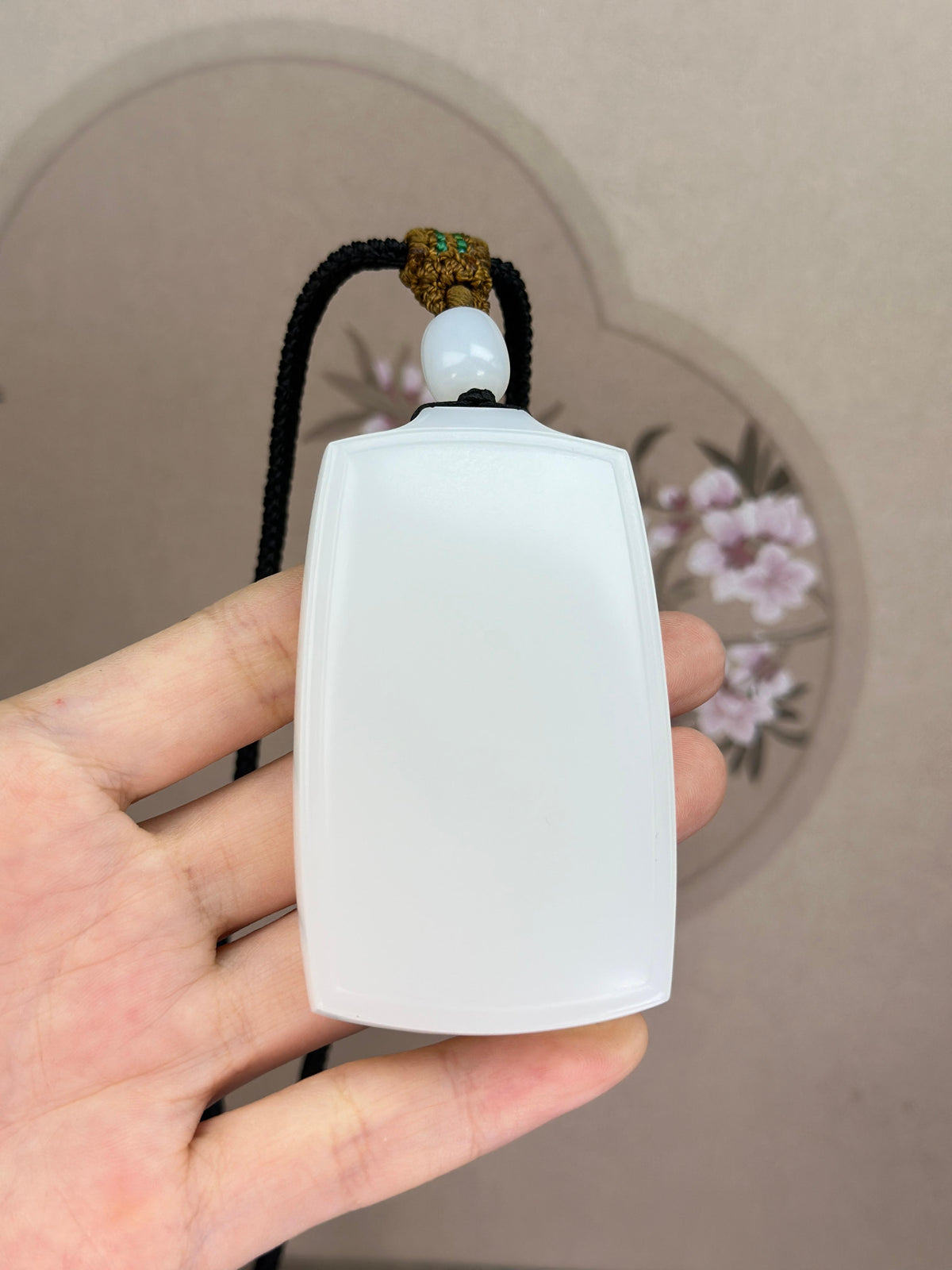 珍品和田玉羊脂白玉平安无事牌（yc751372）