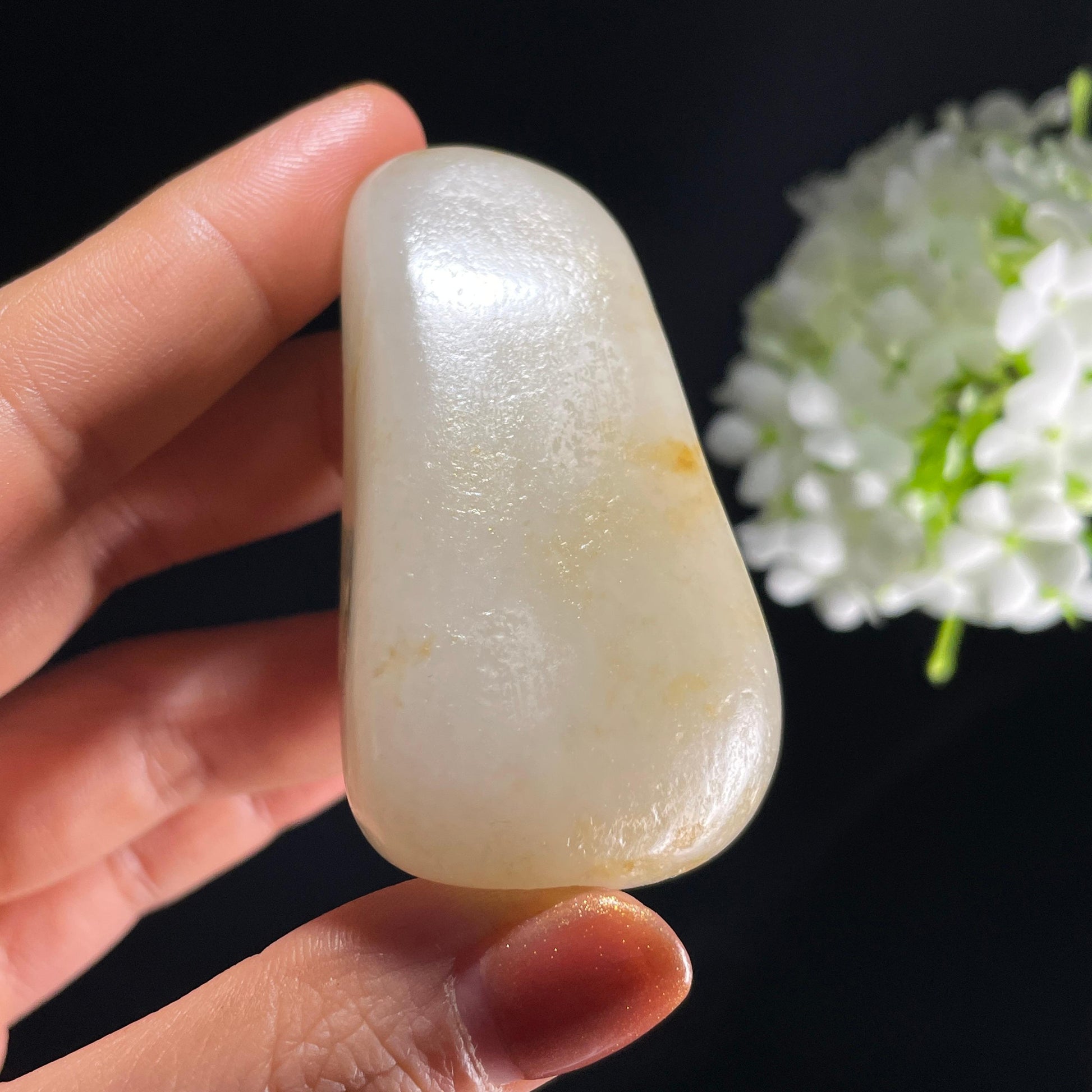 和田玉白玉“金光碎影”洒金皮籽料（yc392645）