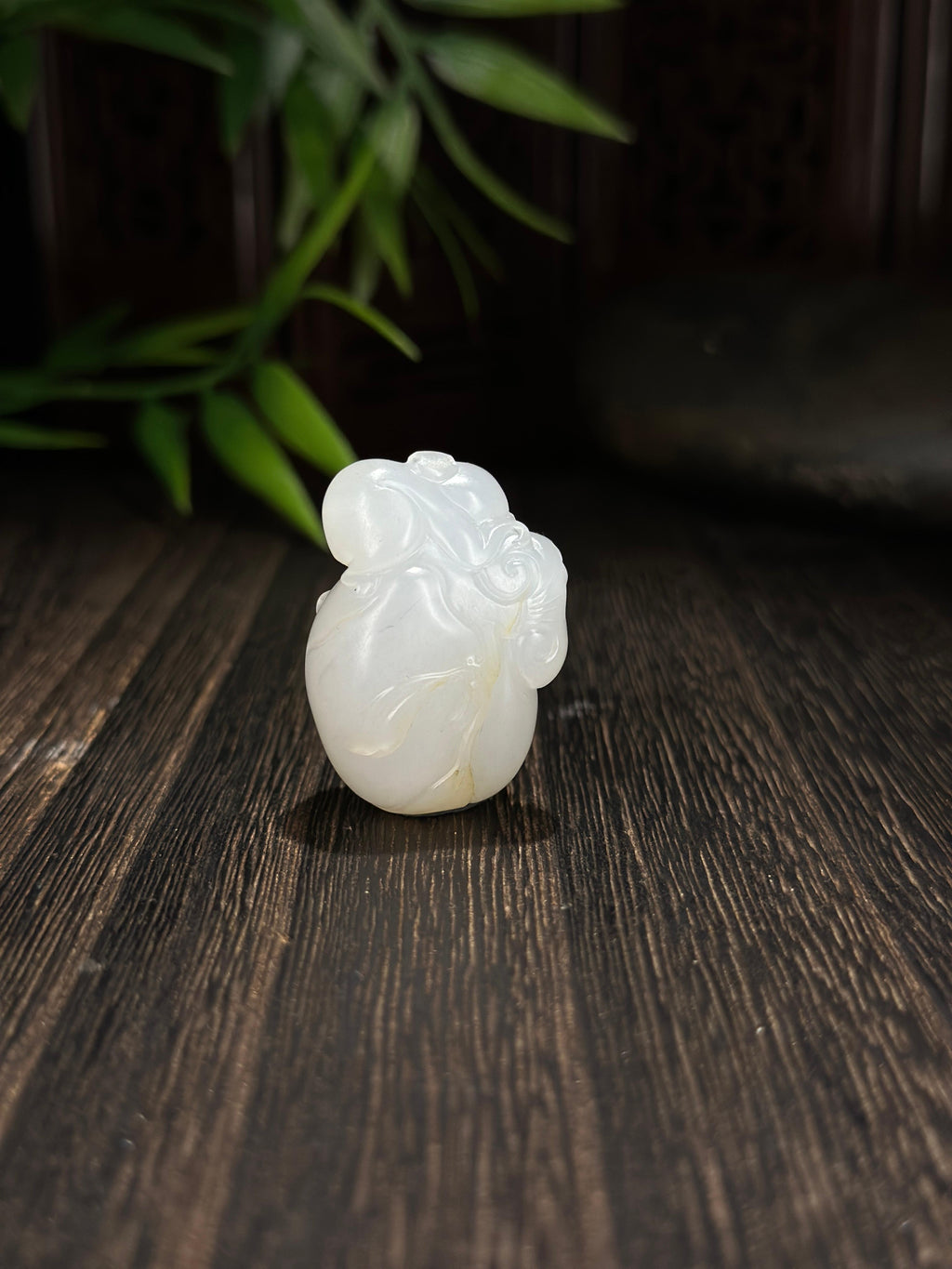 新疆和田玉精品白玉籽料灵猴献瑞挂件（yc712178）