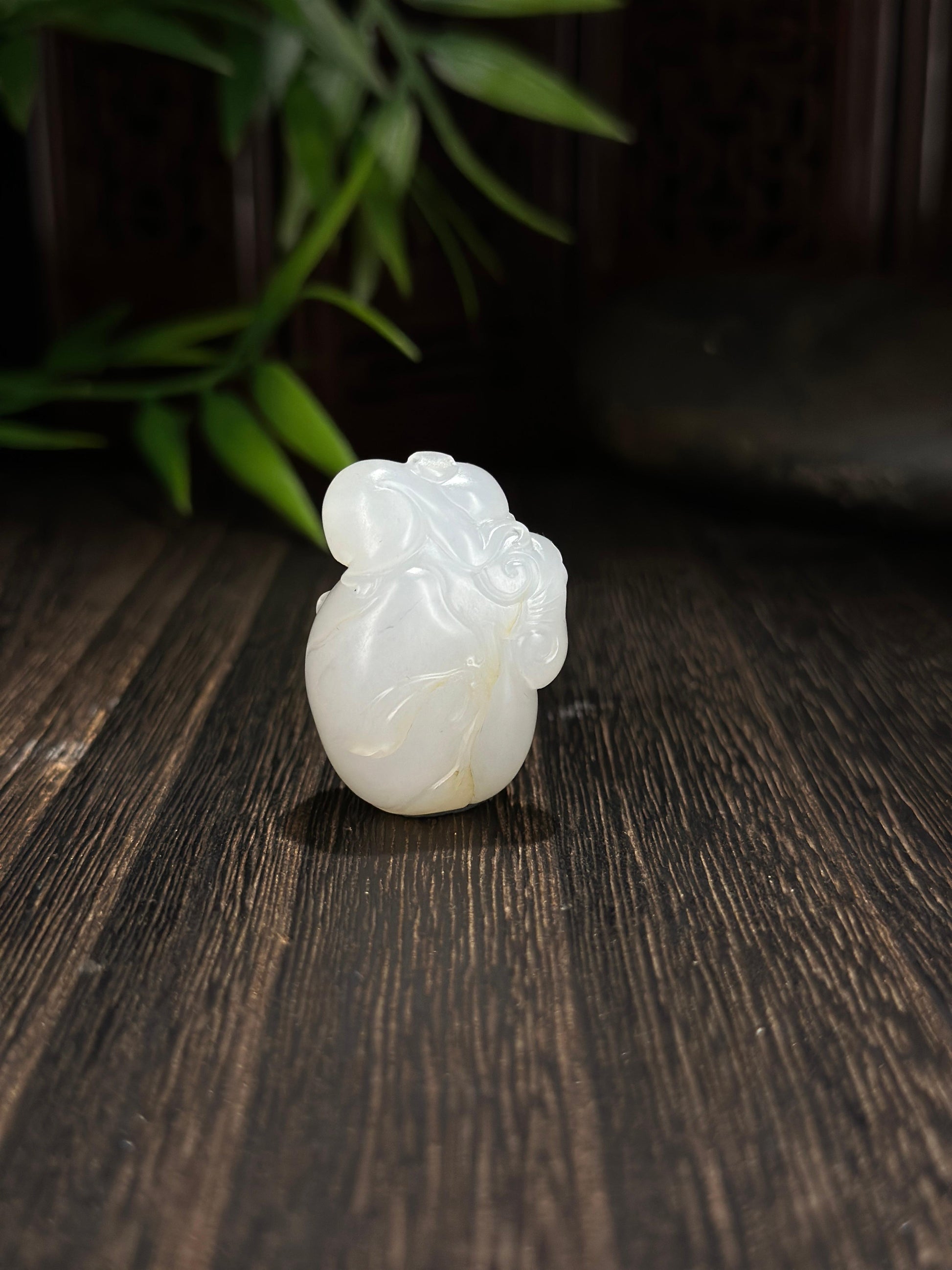 新疆和田玉精品白玉籽料灵猴献瑞挂件（yc712178）