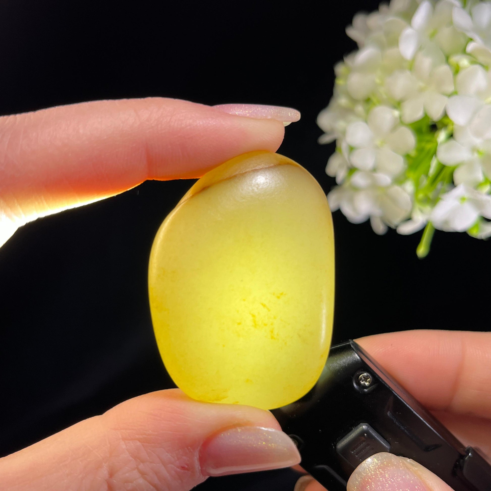 和田玉青白玉“一痕秋韵”淡洒金皮籽料（yc354529）