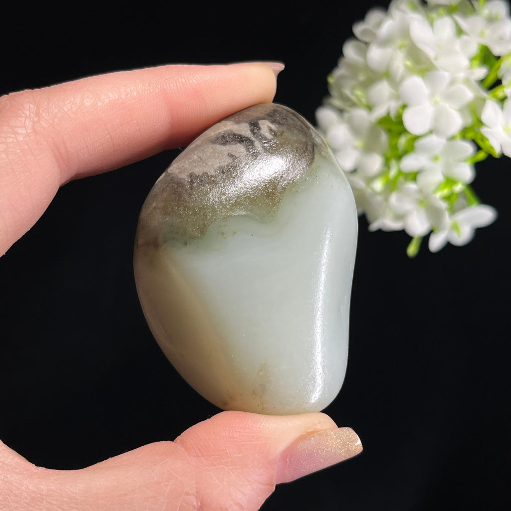 和田玉青白玉“墨海浮岚”聚黑皮籽料（yc367806）