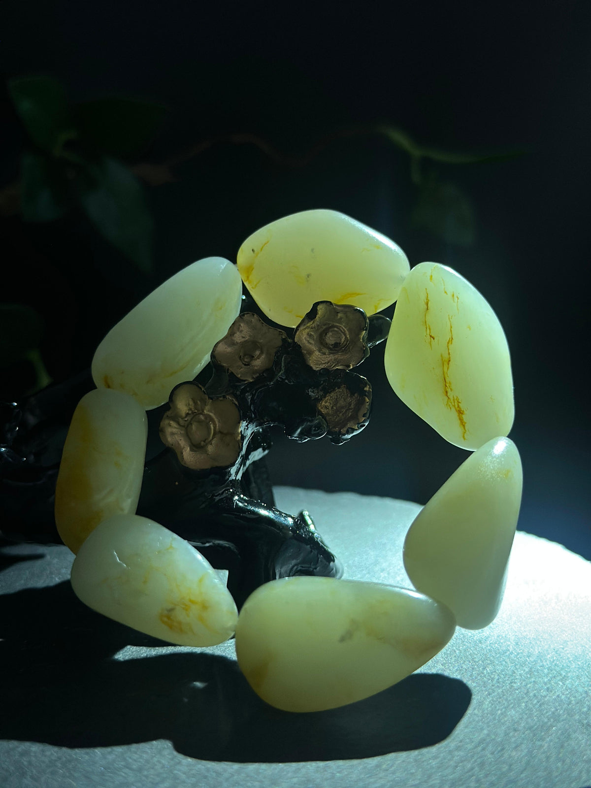 和田玉.籽料洒金皮原籽手串（7颗）（yc787435）