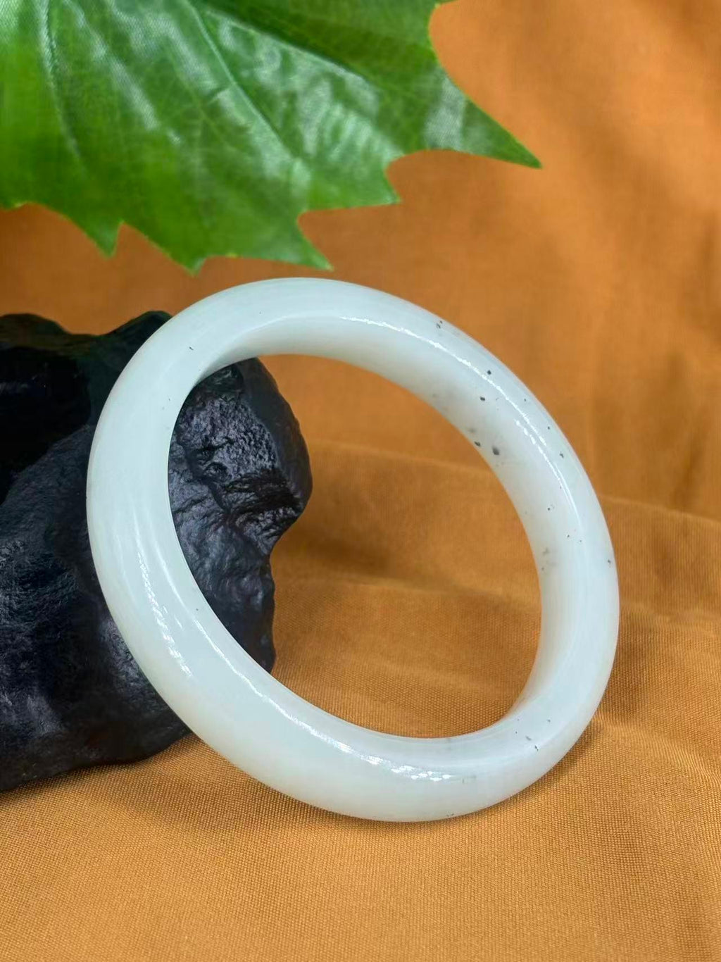 和田玉点墨青花手镯（yc777216）