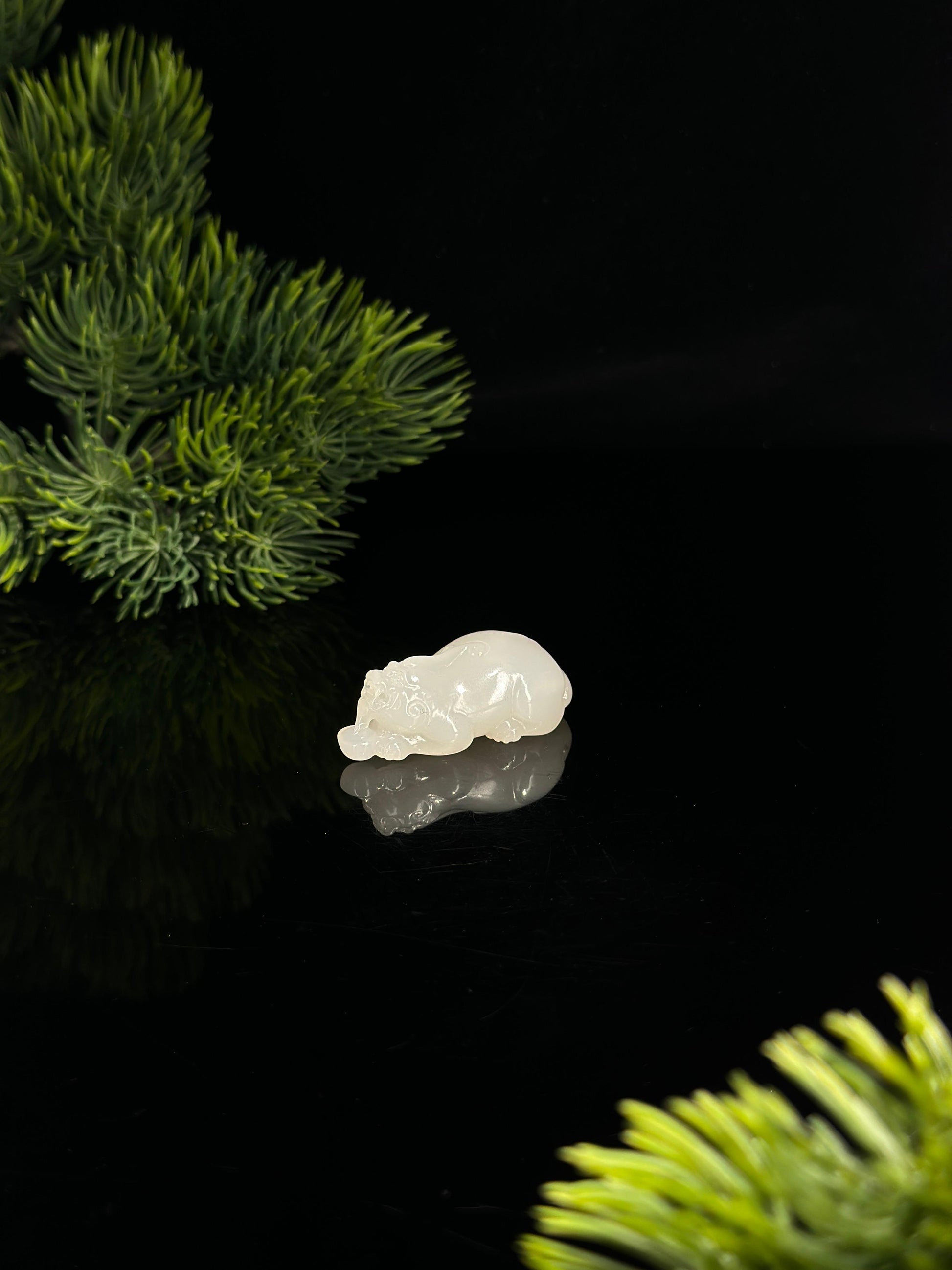 和田玉白玉貔貅挂件（yc480957）