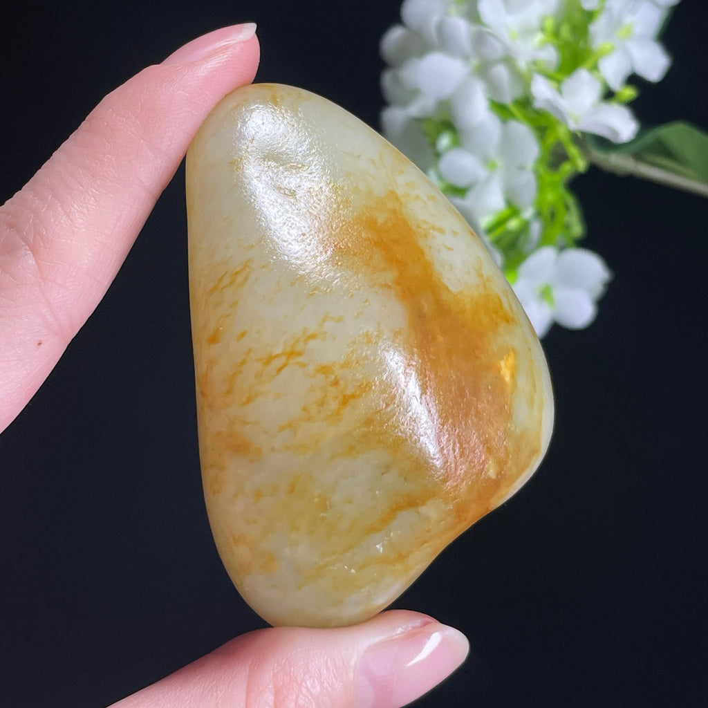 和田玉青白玉“金浪归帆”洒金皮籽料（yc316429）