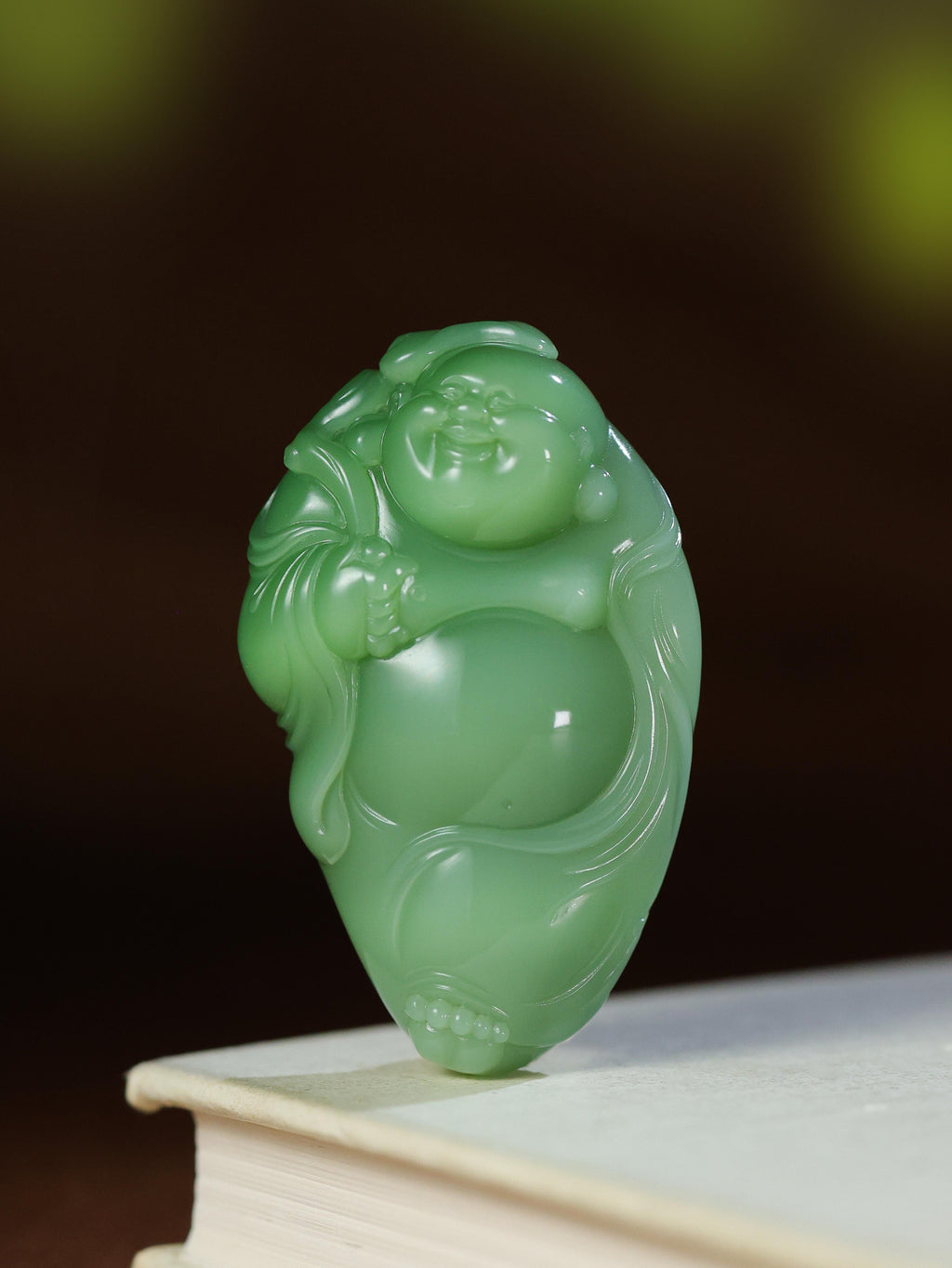 和田玉碧玉粉青佛公（yc188776）